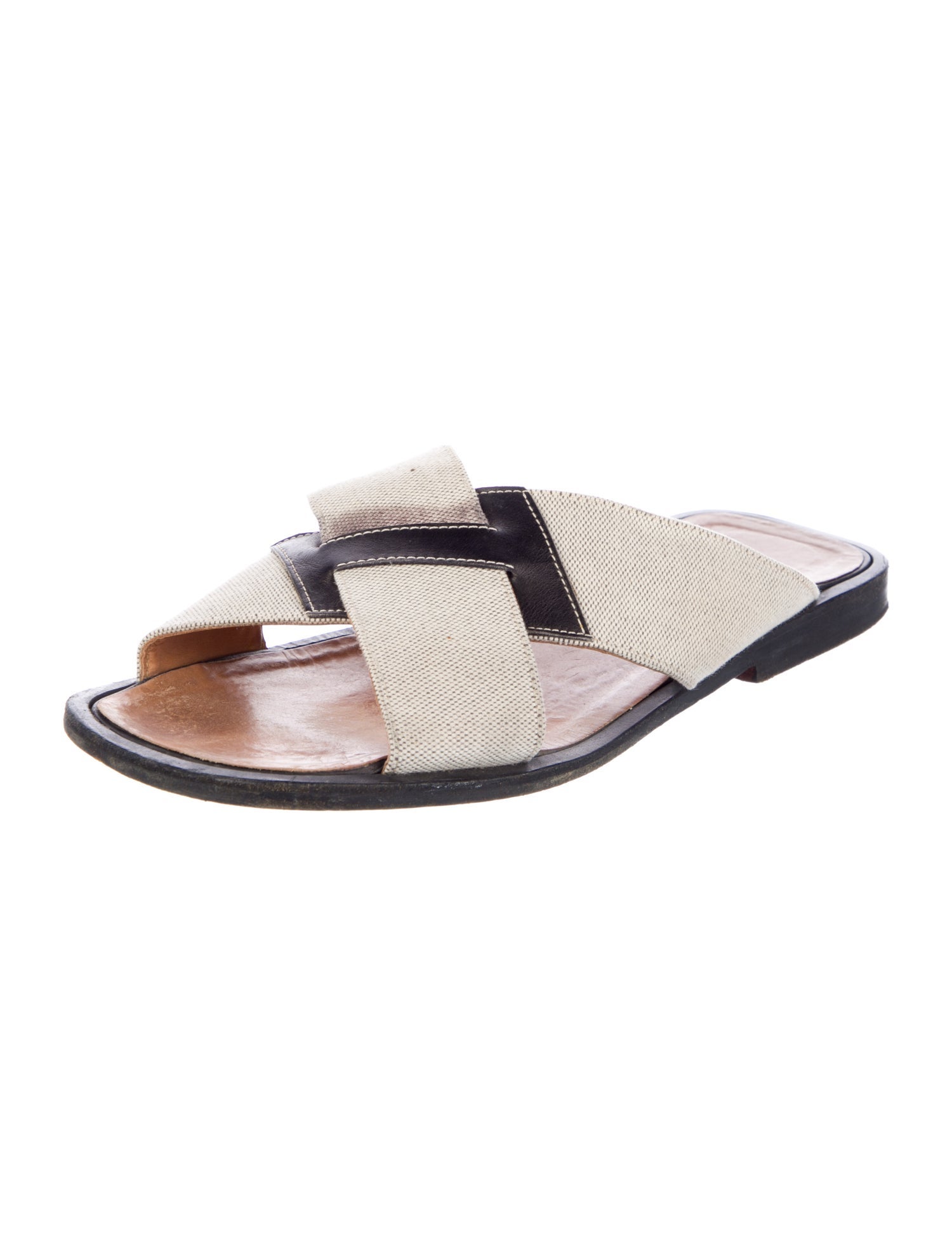 Hermès 12 Leather Slides