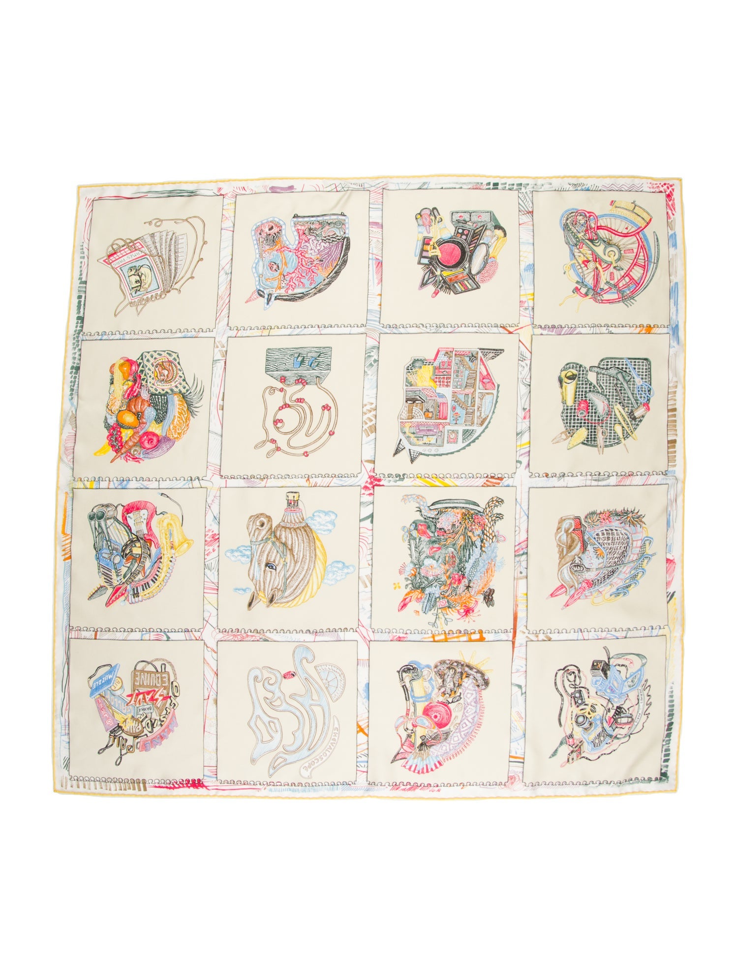 Hermès Chevaloscope Silk Scarf