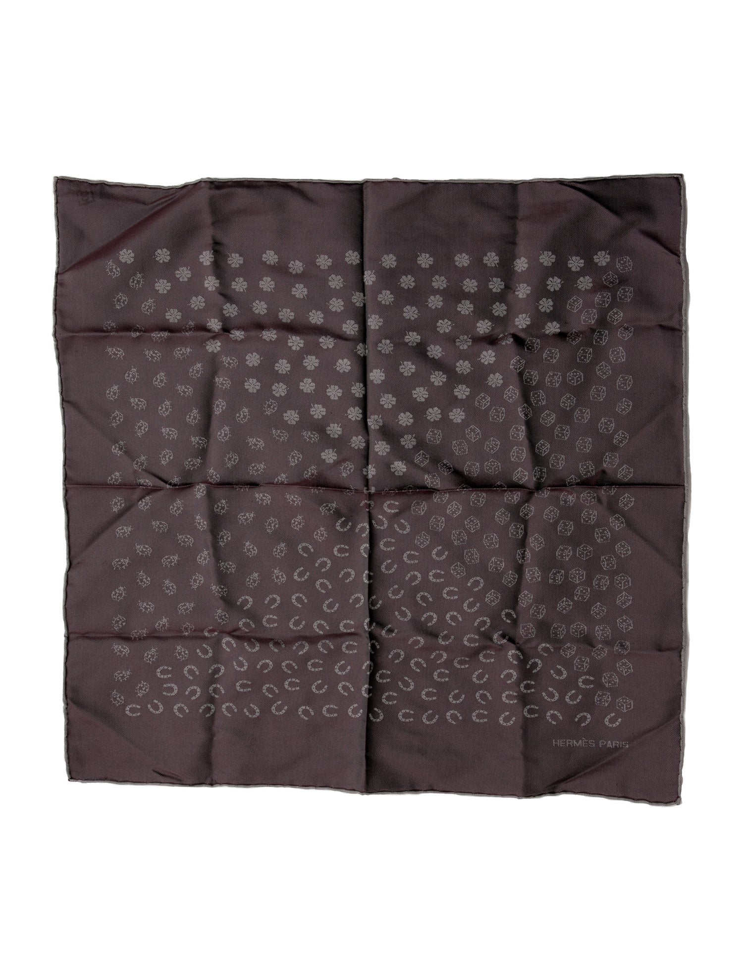 Hermès pattern print pocket square