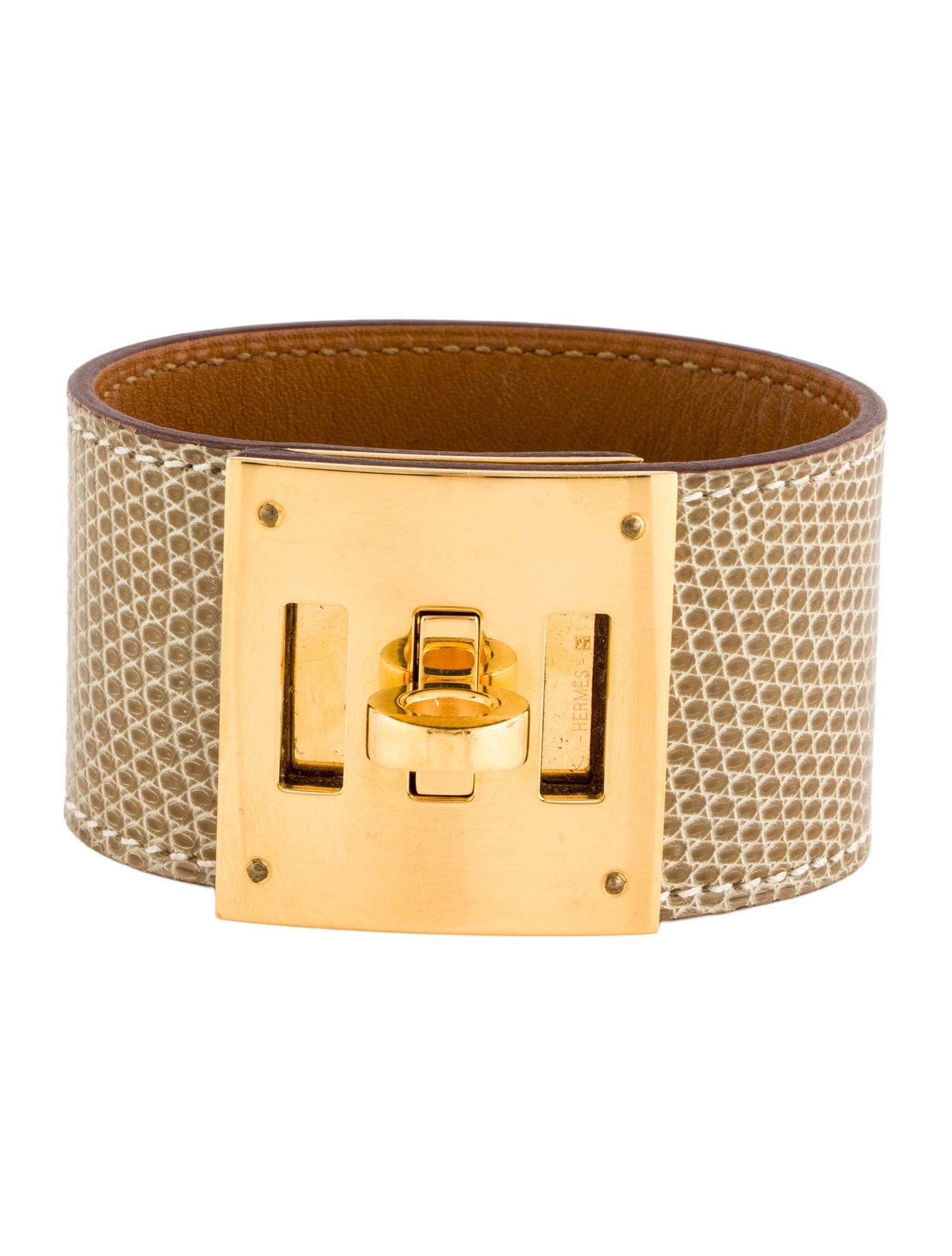 Hermès Lizard Collier De Chien Wrap Bracelet