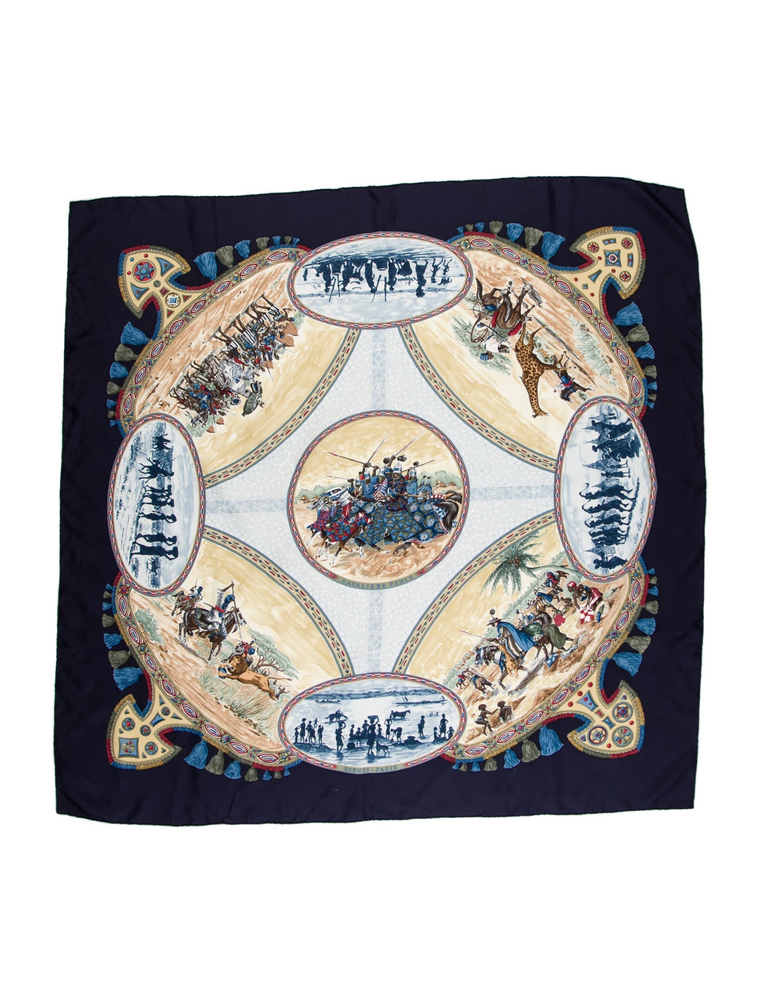 Hermès Cavaliers Peuls Silk Scarf