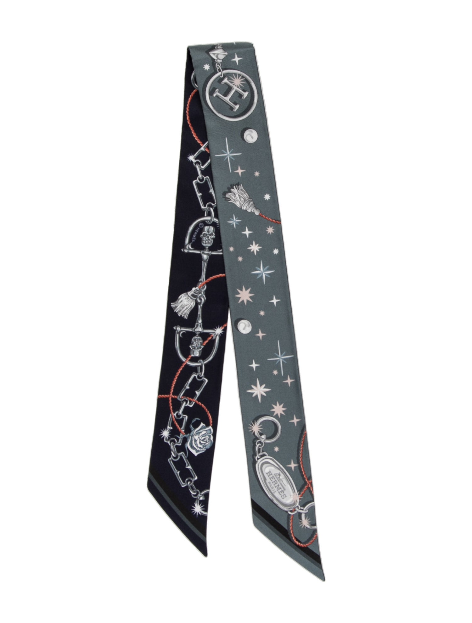 Hermès C'est La Fete Silk Twilly Scarf w/ Tags