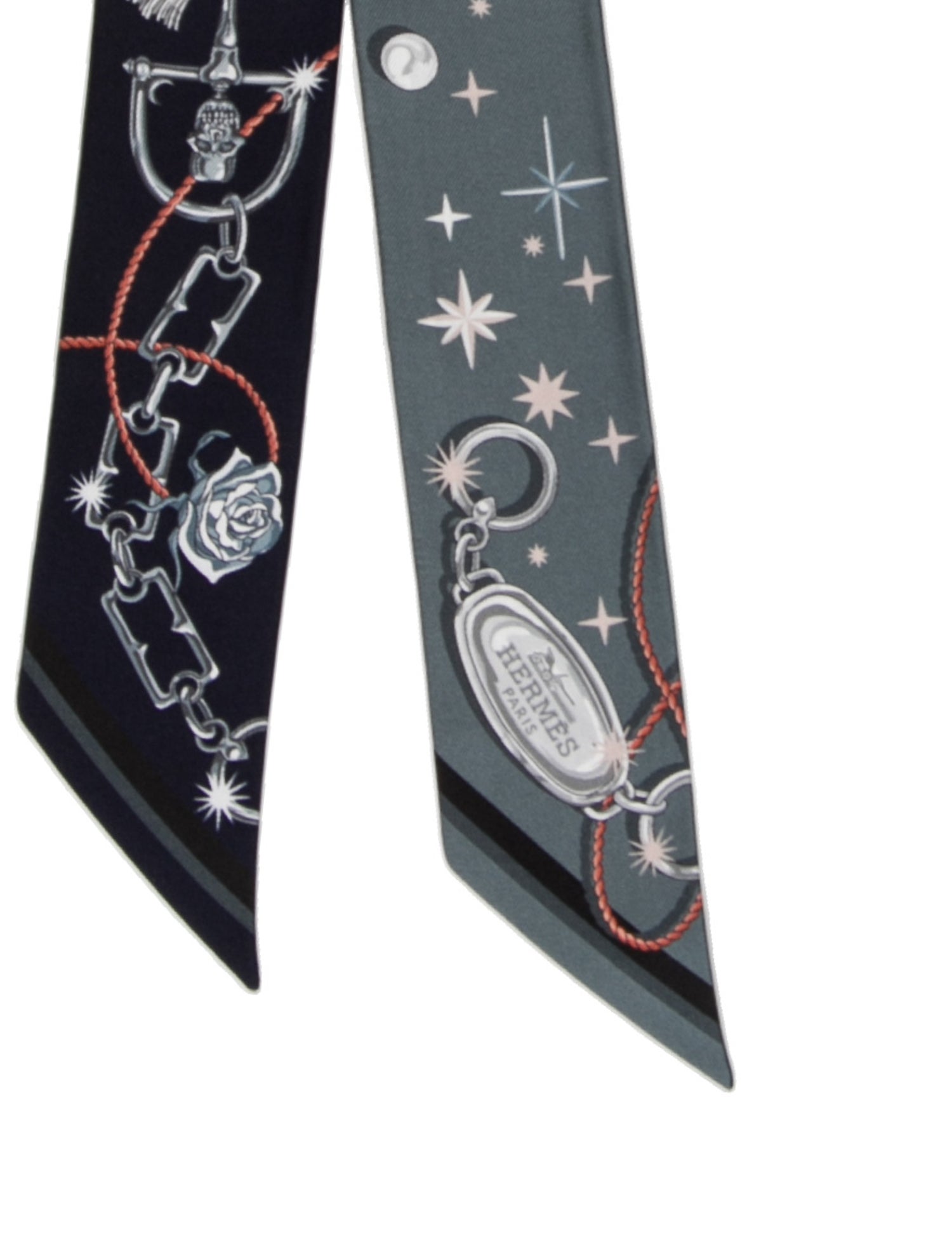 Hermès C'est La Fete Silk Twilly Scarf w/ Tags