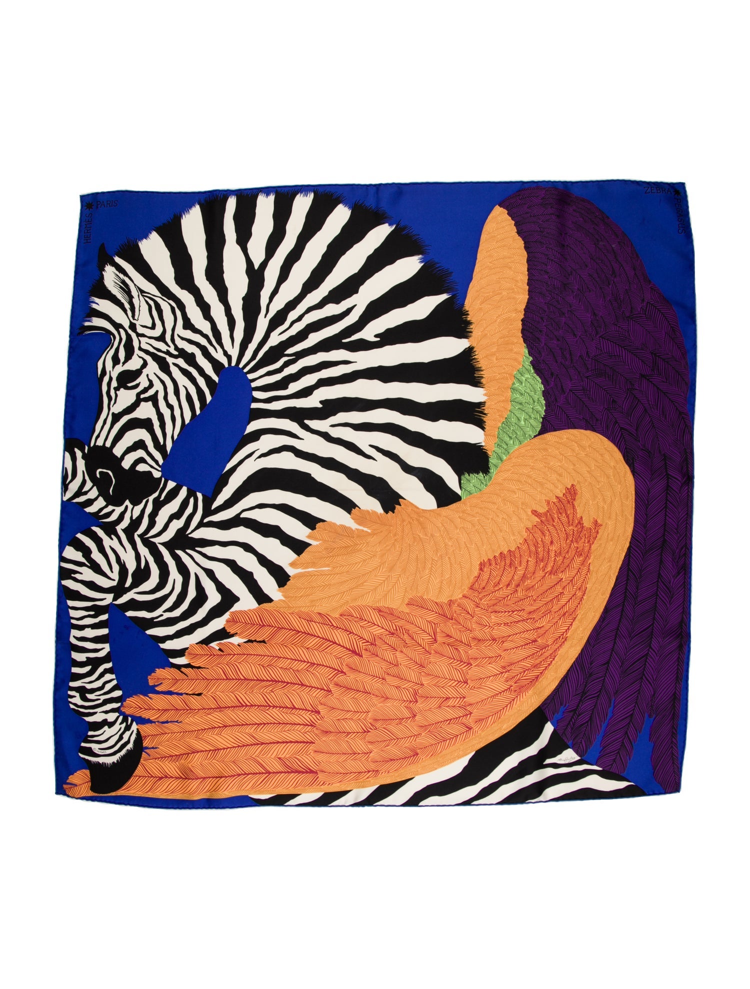 Hermès Zebra Pegasus Silk Scarf