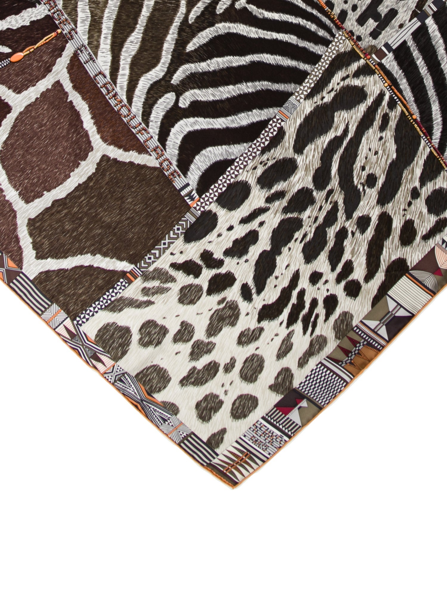 Hermès Pelages et Camouflage Silk Scarf