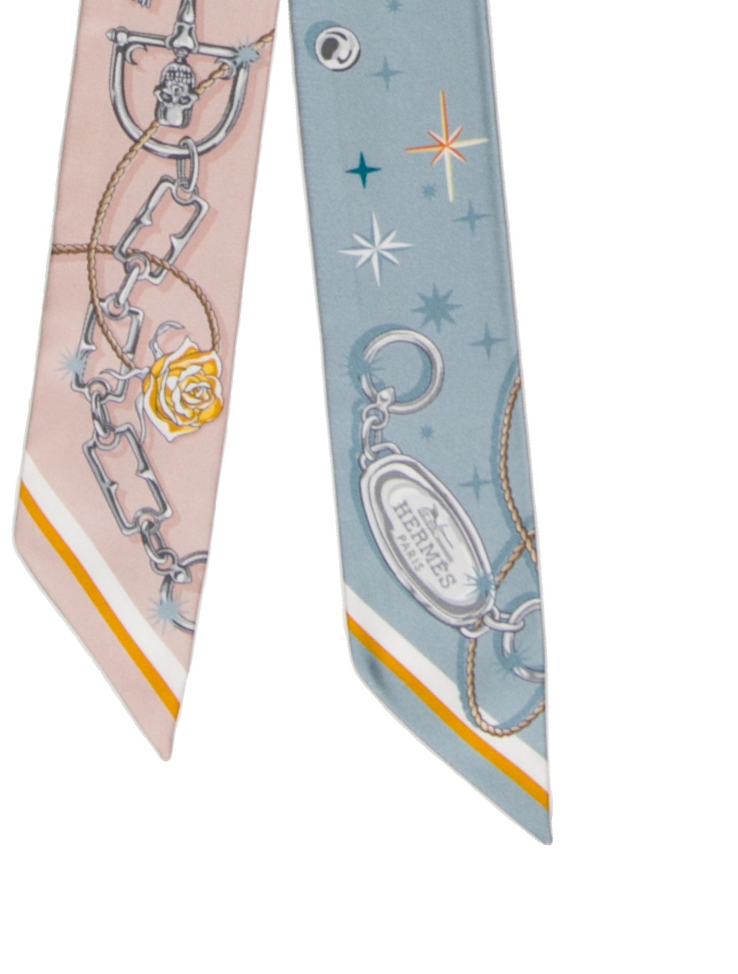 Hermès C'est La Fete Silk Twilly Scarf w/ Tags