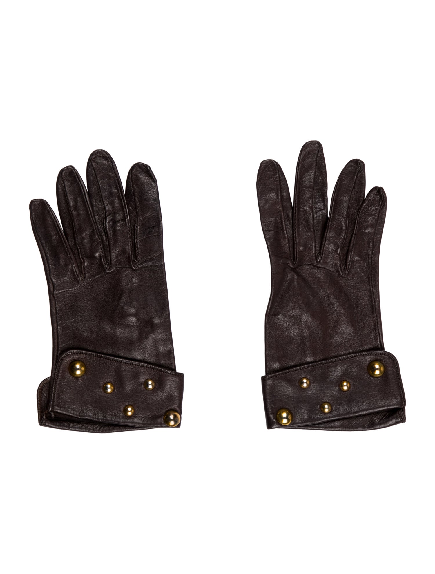 Hermès Studded Leather Gloves