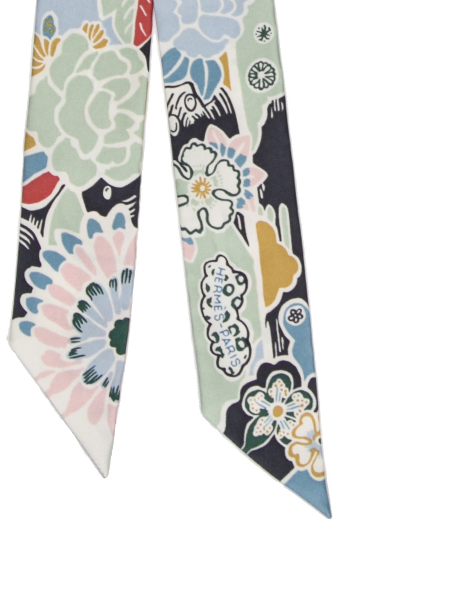 Hermès Bingata Silk Twilly Scarf