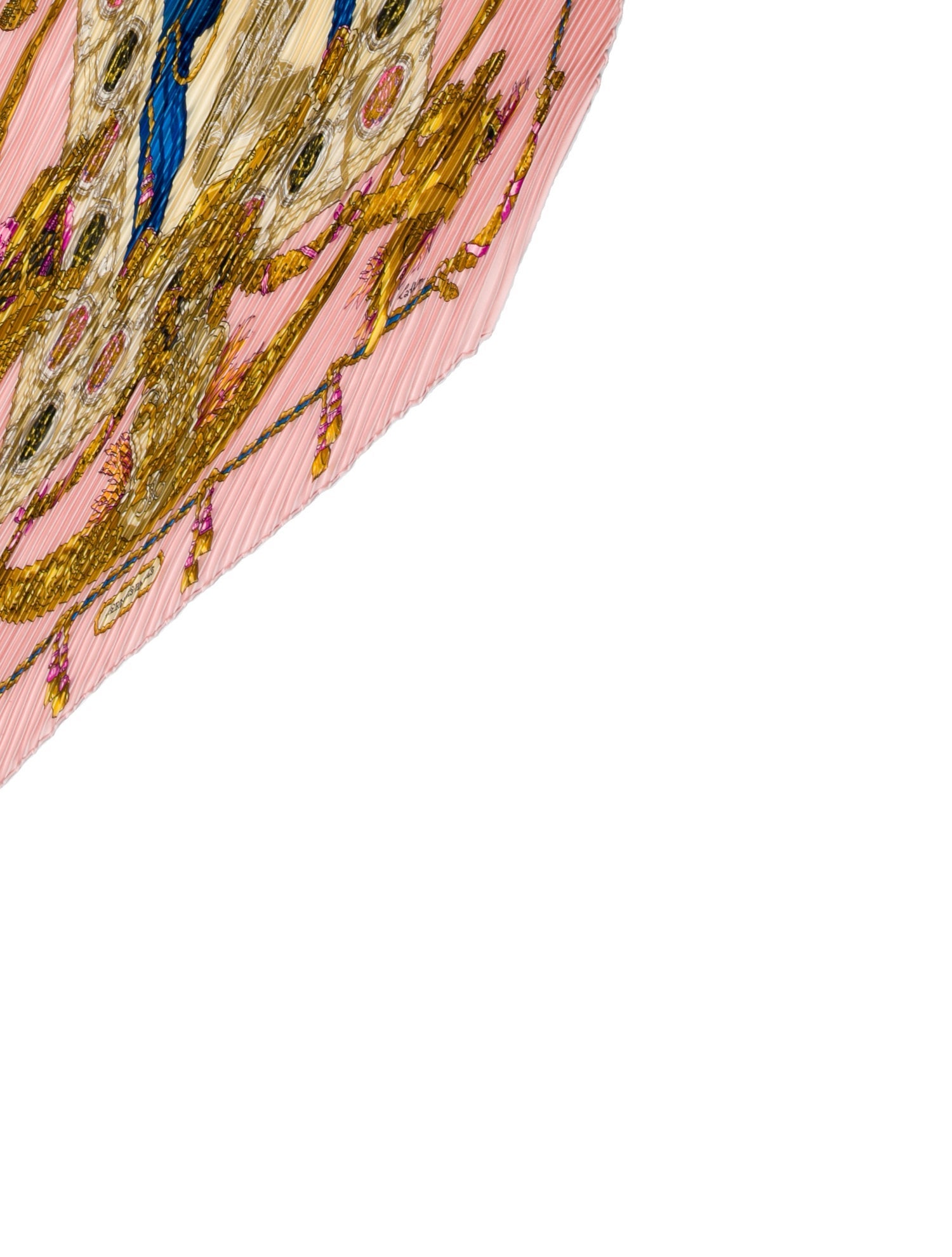 Hermès Hommage a Charles Garnier Architecte De l'Opera de Paris Silk Plissé Scarf