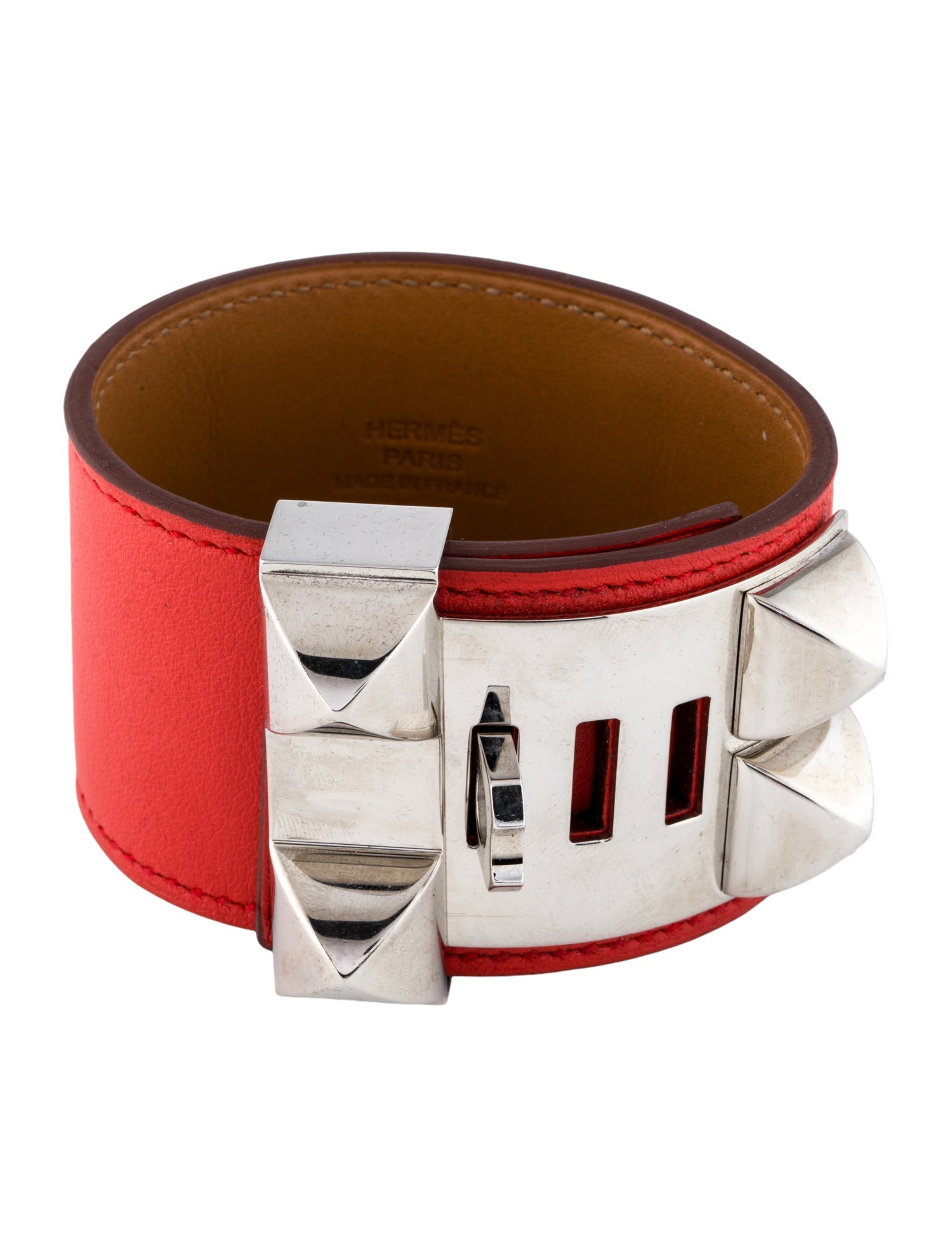 Hermès Leather Collier de Chien Wrap bracelet
