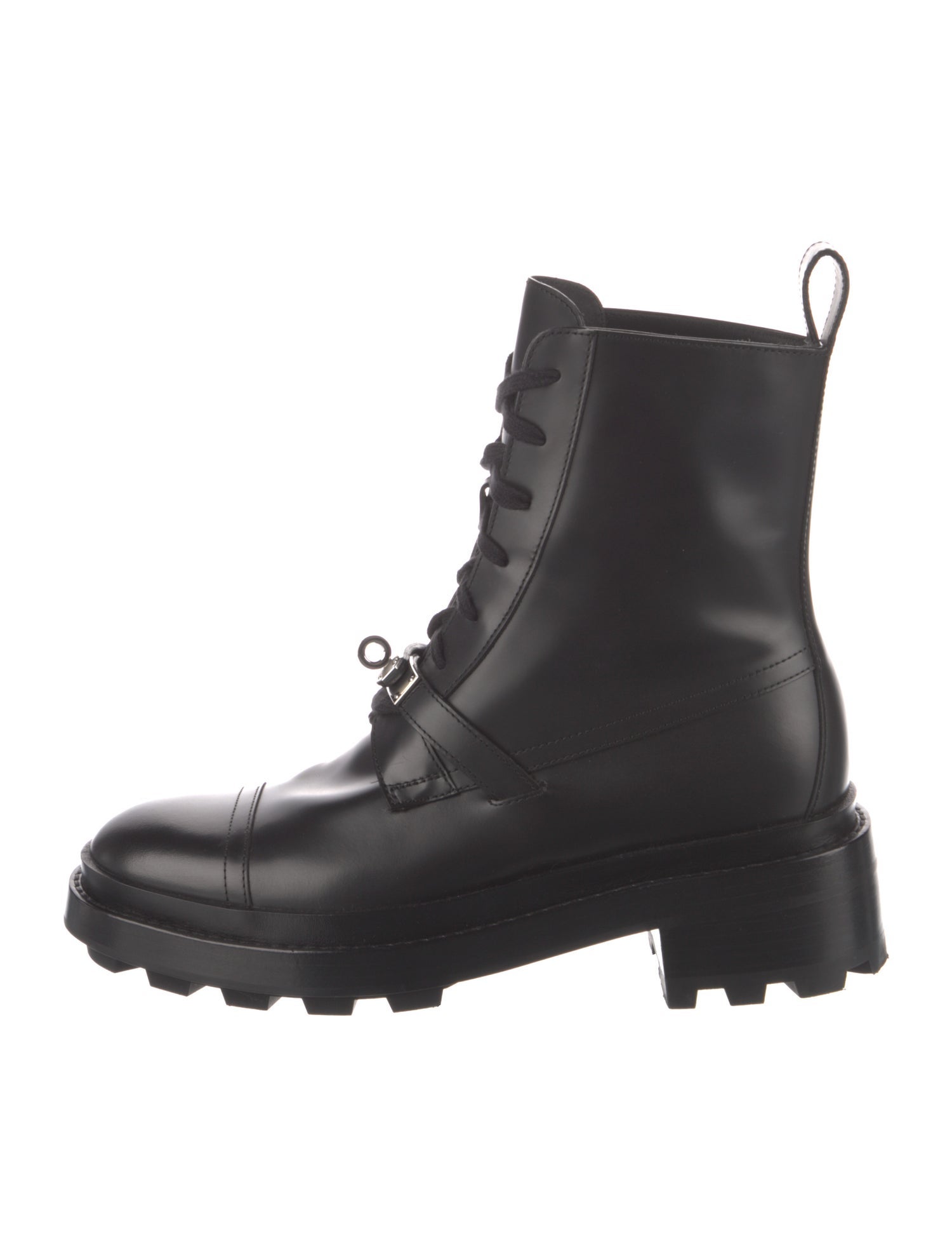 Hermès Funk Leather Combat Boots