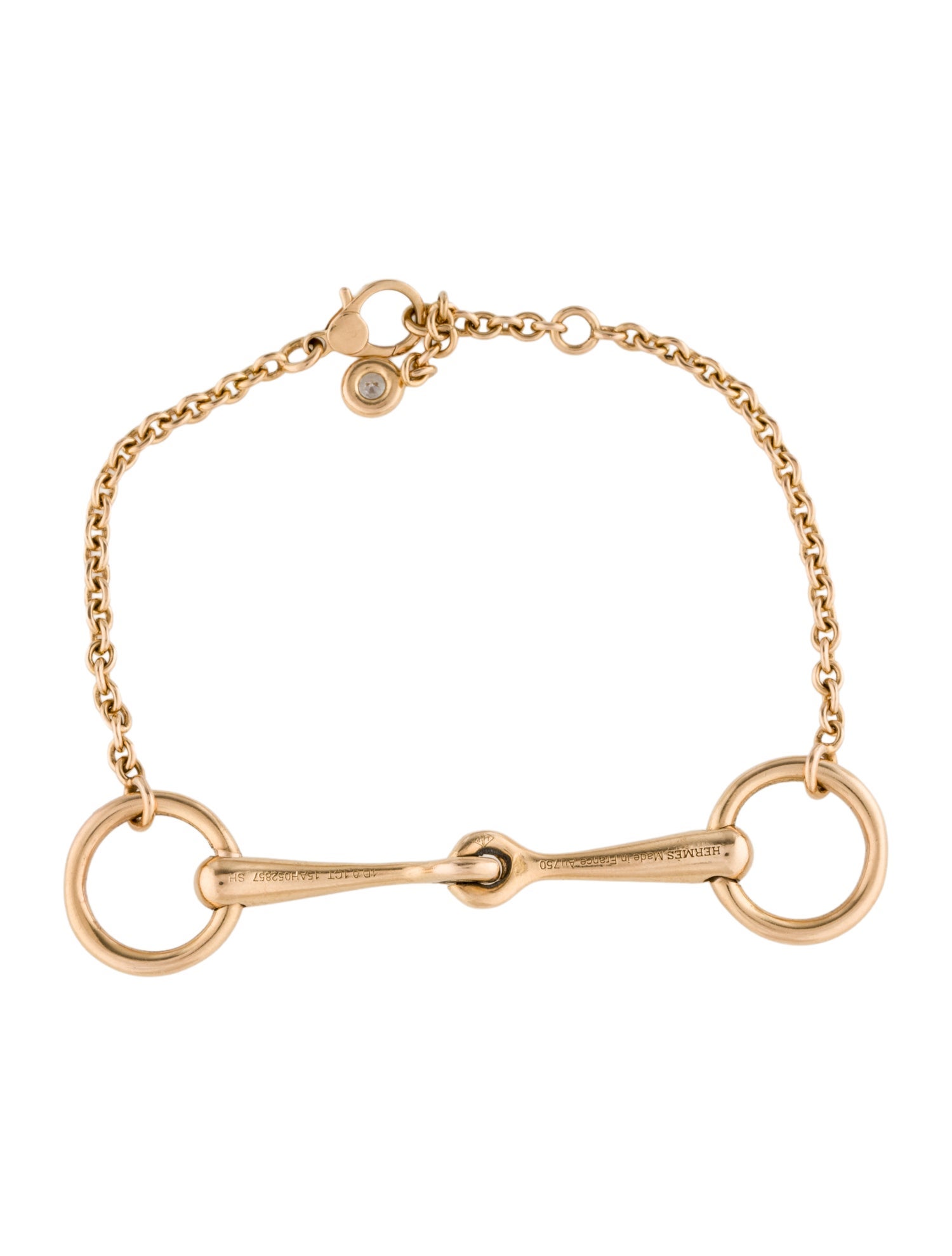 Hermès 18K Diamond Very Small Filet d'Or Bracelet