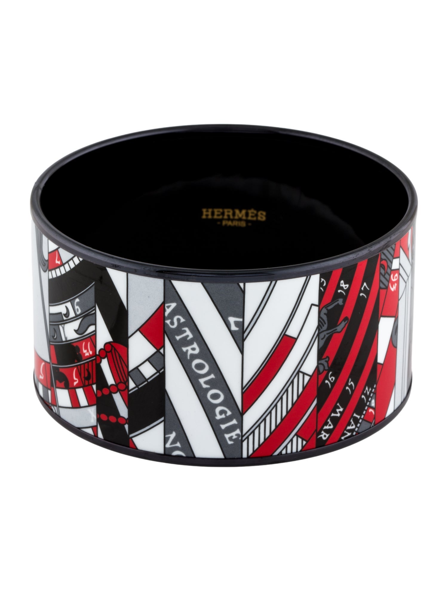 Hermès Astrologie Nouvelle Extra Wide Enamel Bangle Bracelet