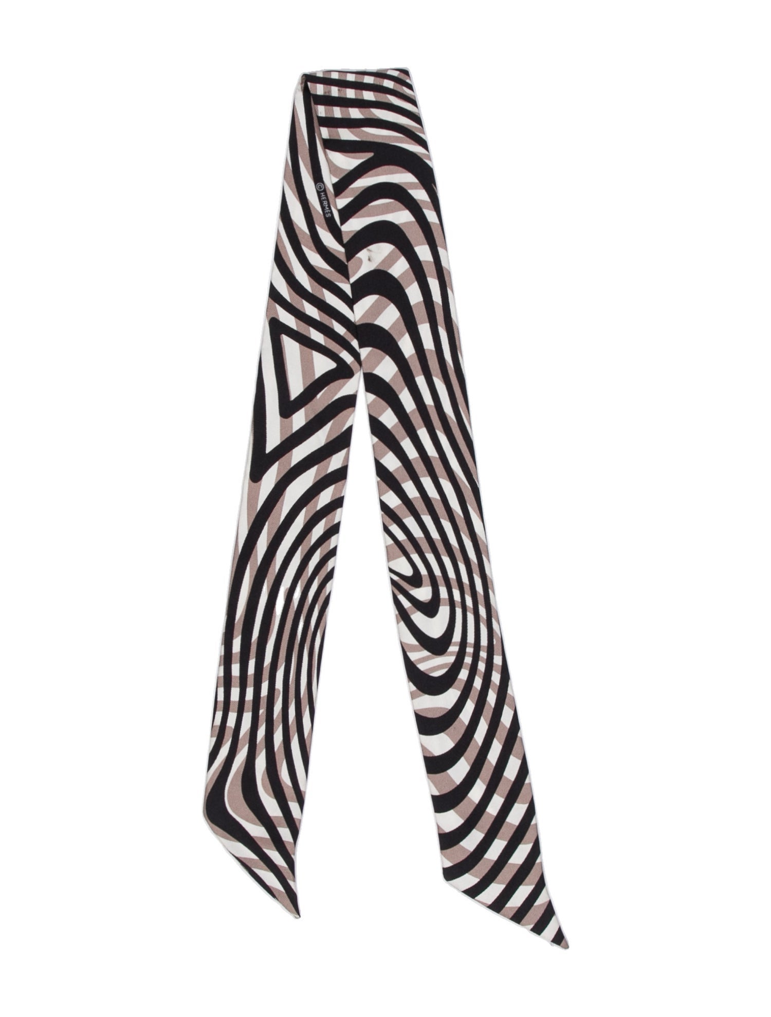 Hermès Onde de Chic Silk Twilly Scarf