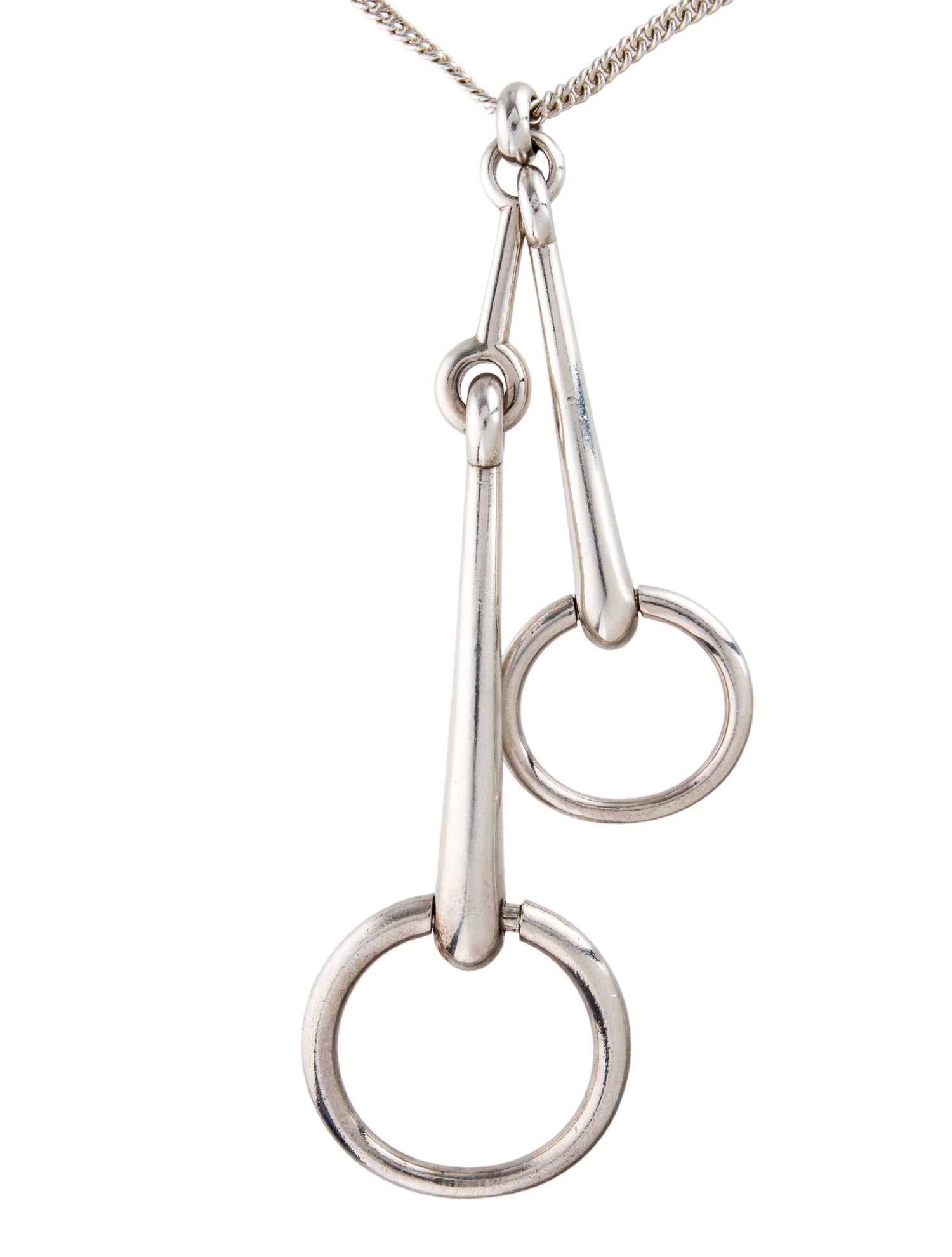 Hermès Double Horsebit Pendant Necklace