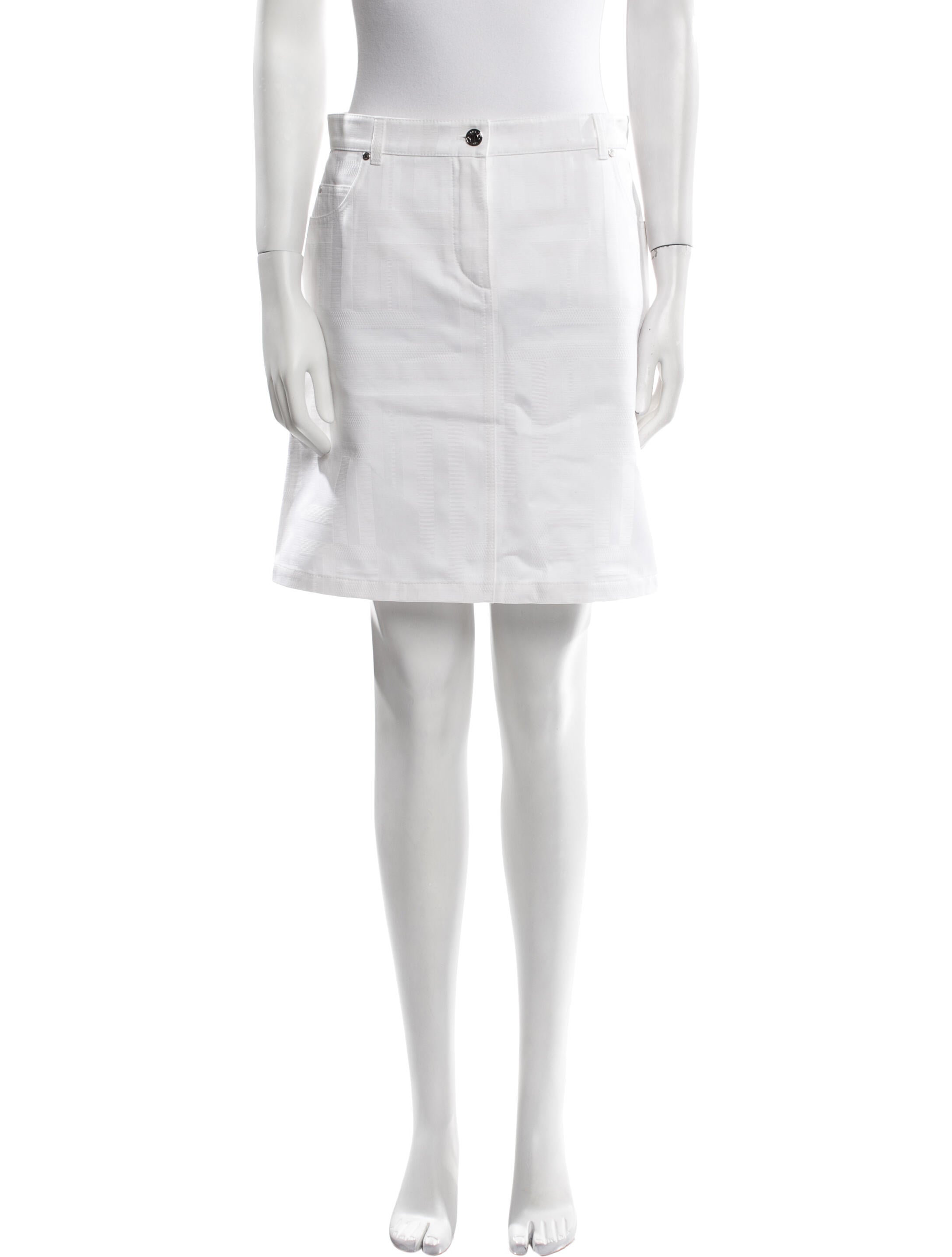 Hermès Leather Trim Embellishment Mini Skirt