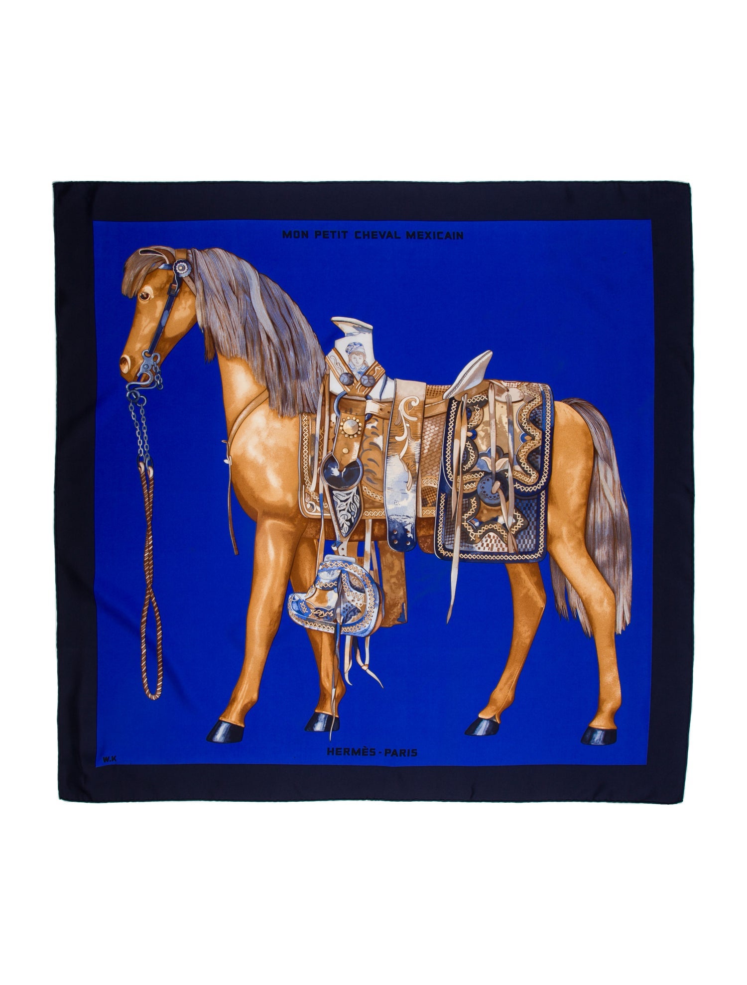 Hermès Mon Petit Cheval Mexicain Silk Scarf