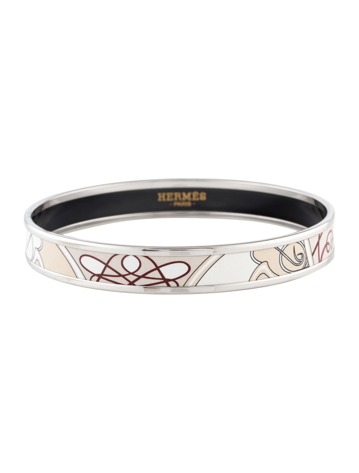 Hermès Narrow Enamel Bangle Bracelet