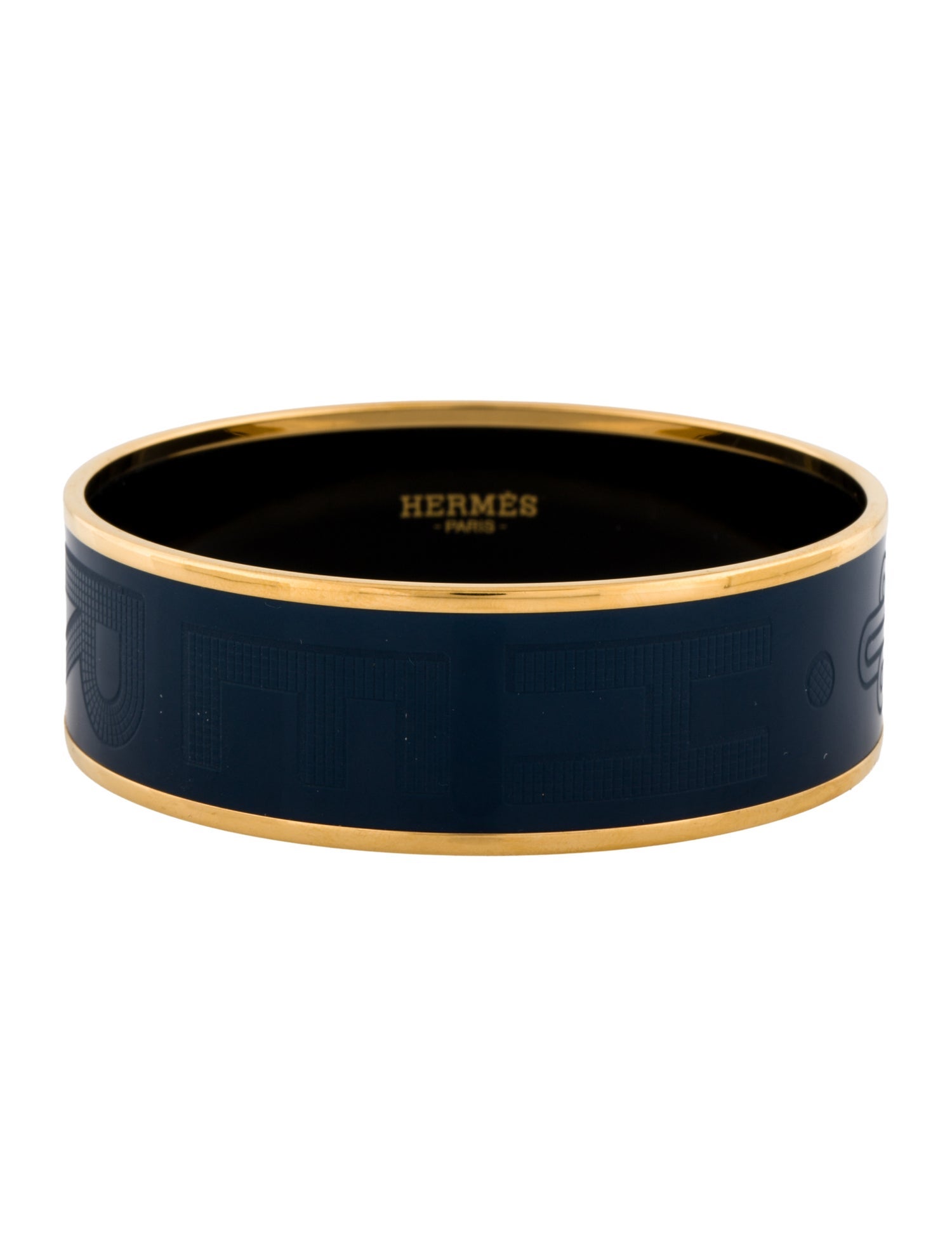 Hermès Enamel Wide Bangle Bracelet