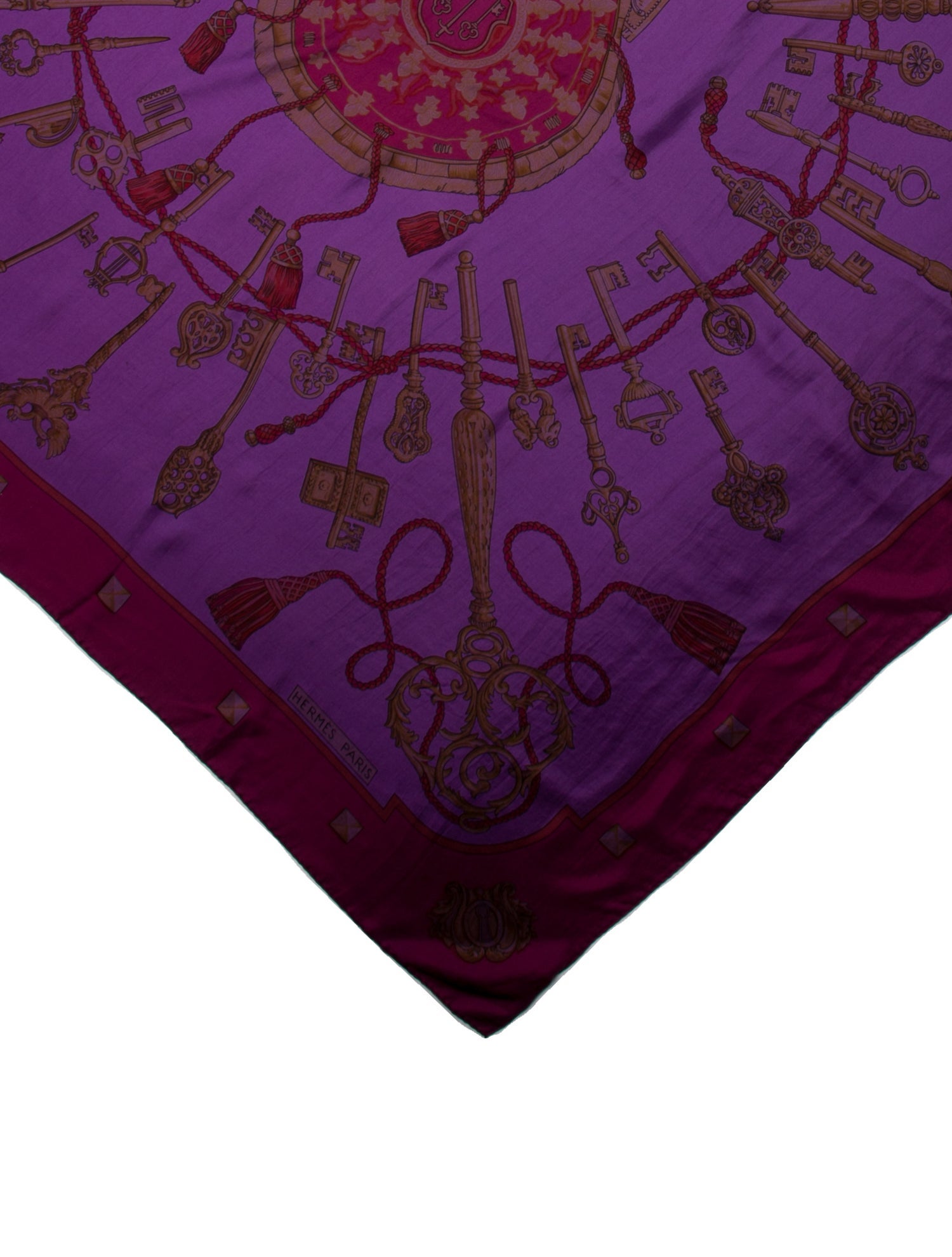 Hermès Les Clés Dip-Dye Silk Shawl