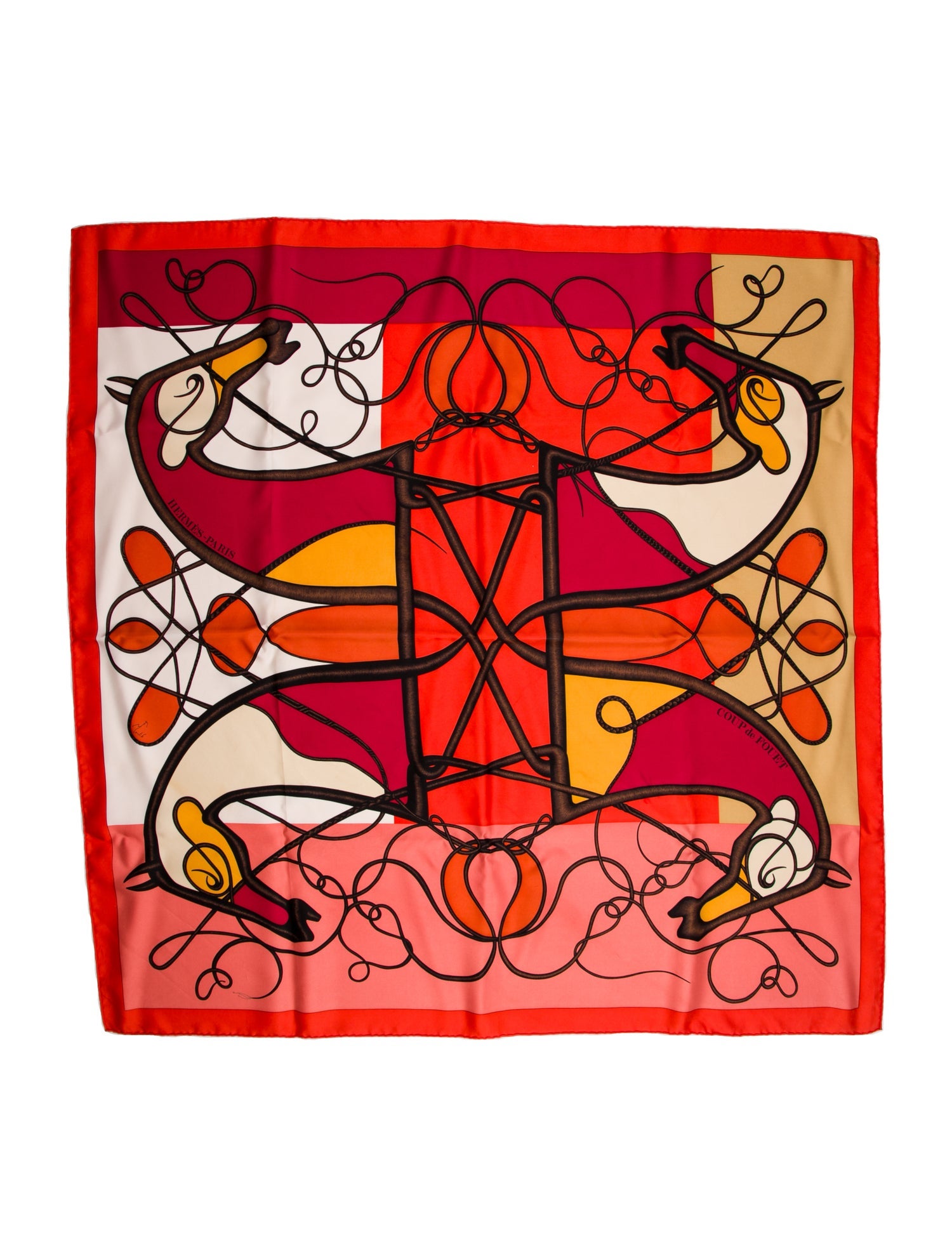 Hermès Coup de Fouet Silk Scarf