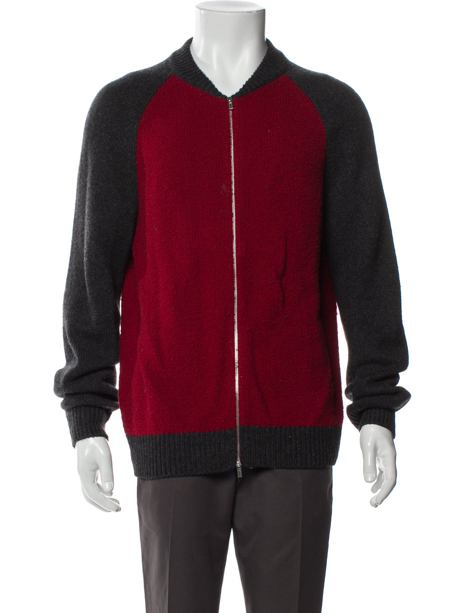 Hermès Colorblock Pattern V-Neck Cardigan