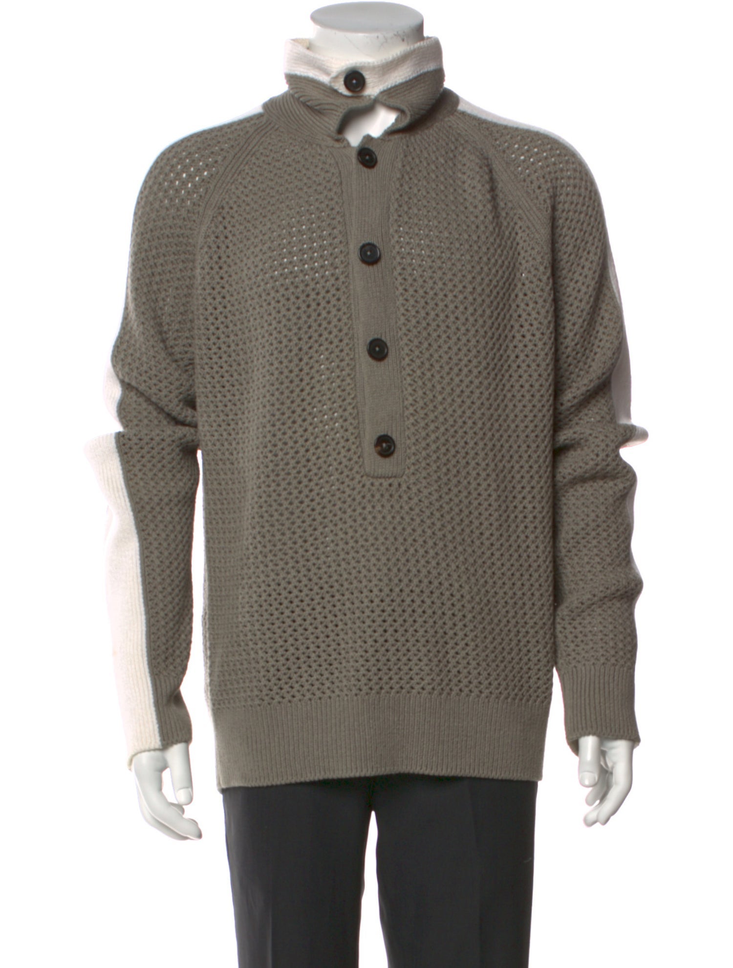 Hermès Mock Neck Long Sleeve Cardigan