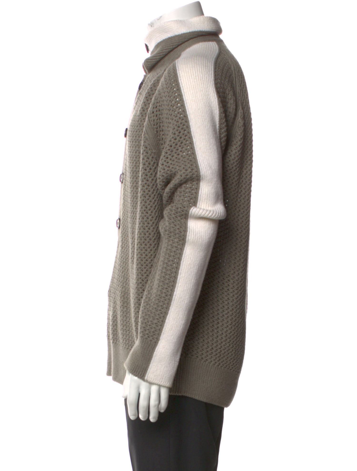 Hermès Mock Neck Long Sleeve Cardigan