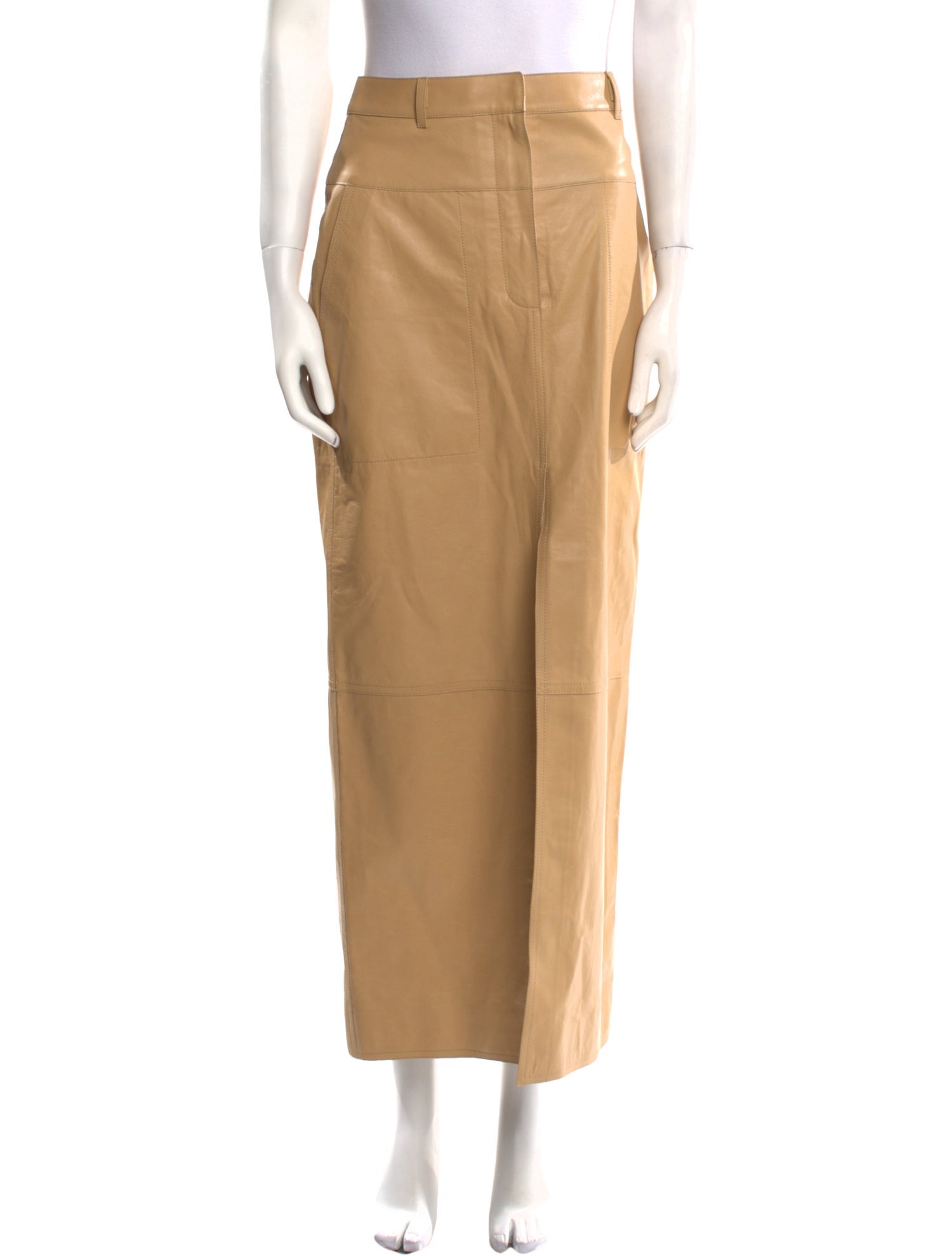 Hermès Calfskin Midi Length Skirt w/ Tags