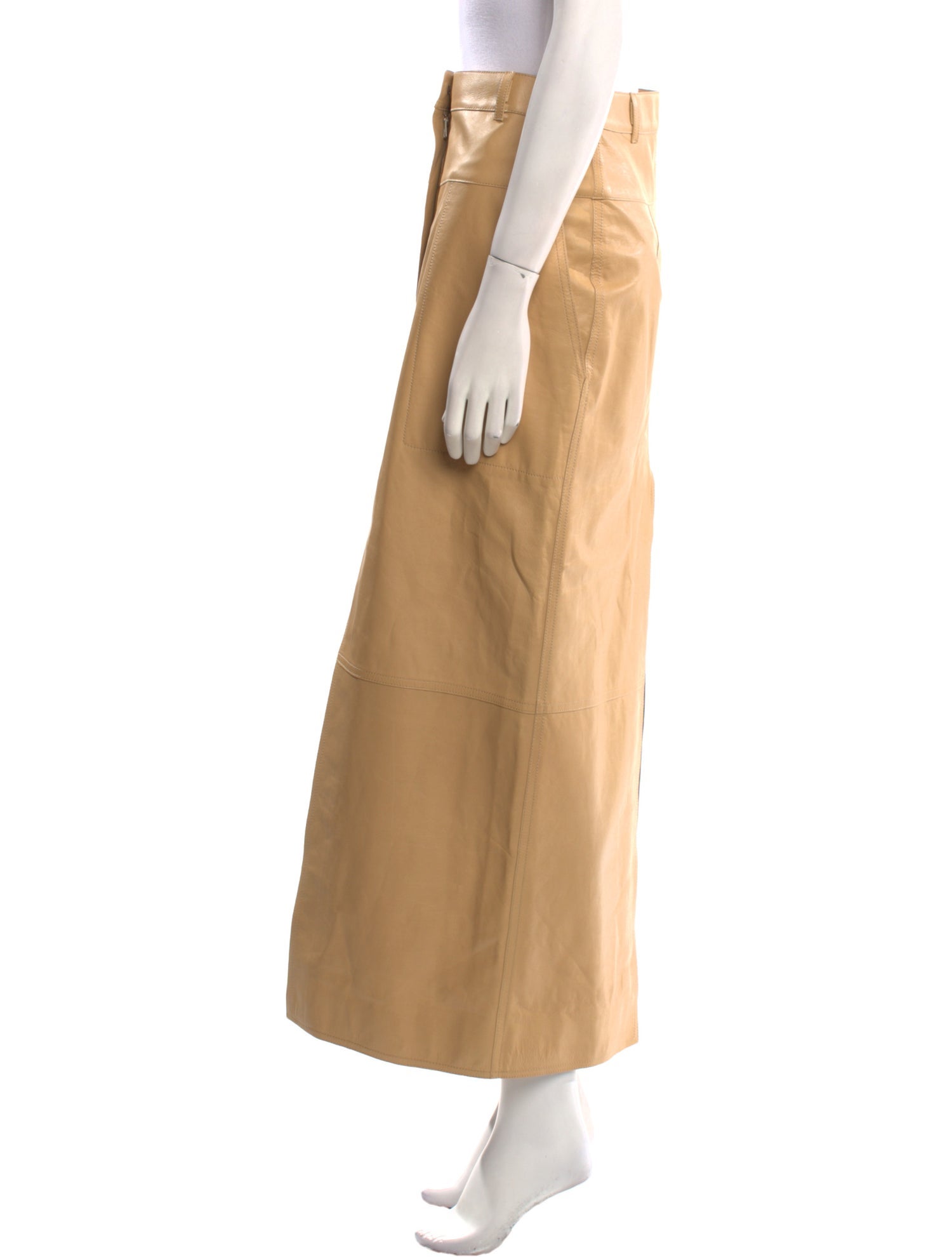 Hermès Calfskin Midi Length Skirt w/ Tags