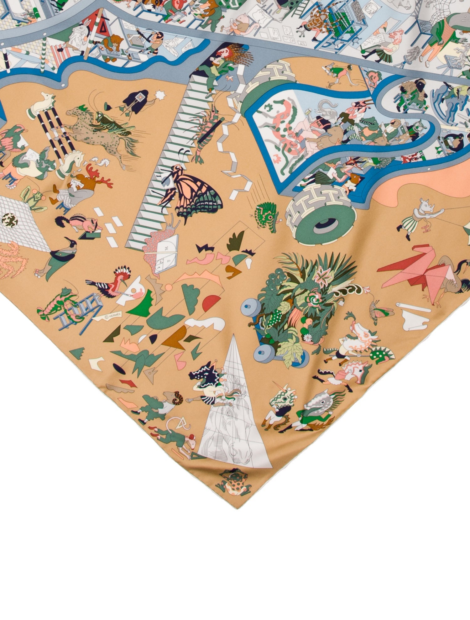 Hermès Academia Hippica Silk Scarf