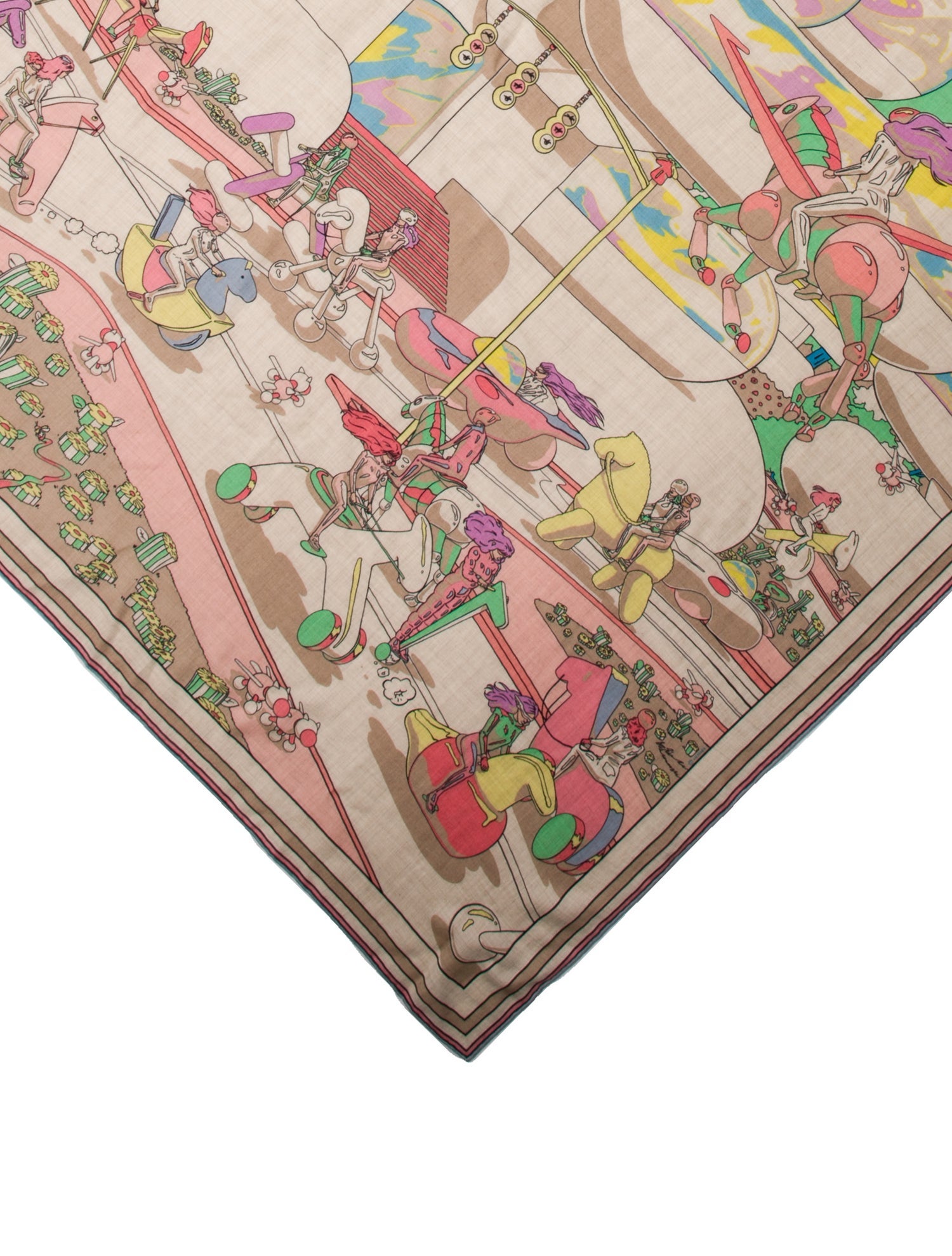 Hermès Locomotion Cashmere Shawl w/ Tags