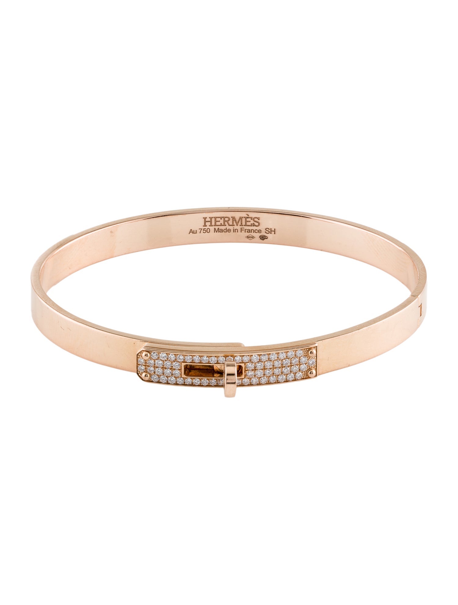Hermès 18K Diamond Small Kelly Bracelet