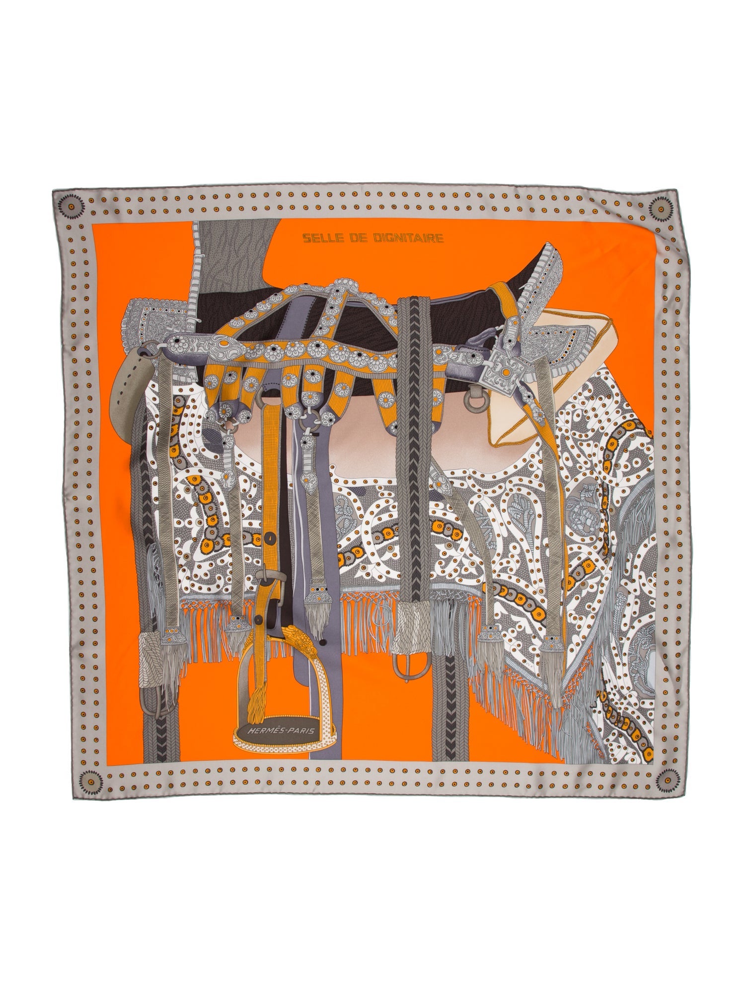 Hermès Selle de Dignitaire Silk Scarf