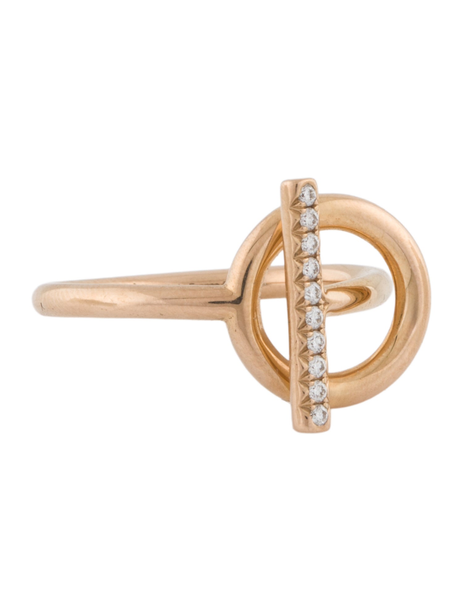 Hermès 18K Diamond Echappee Ring
