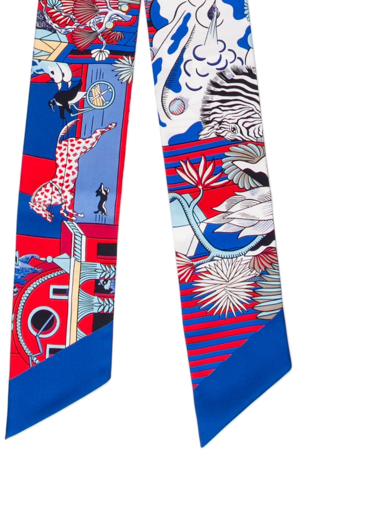 Hermès Animapolis Maxi Silk Twilly Scarf