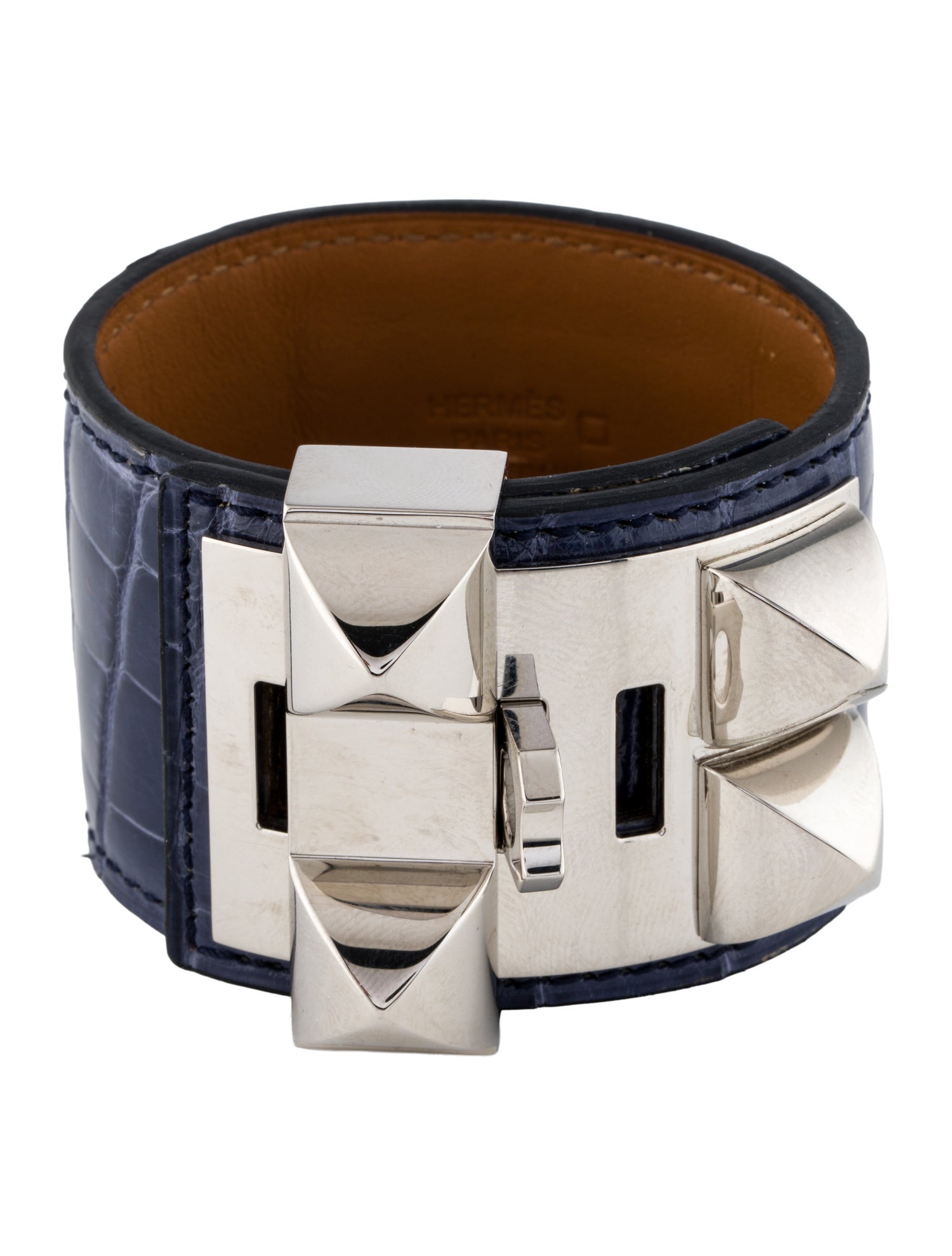 Hermès Crocodile Alligator Lise Collier De Chien Wrap Bracelet