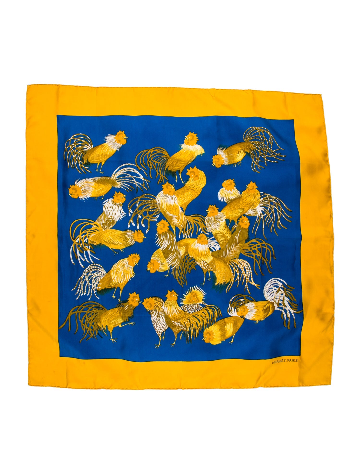 Hermès Jeune Coqs Silk Scarf