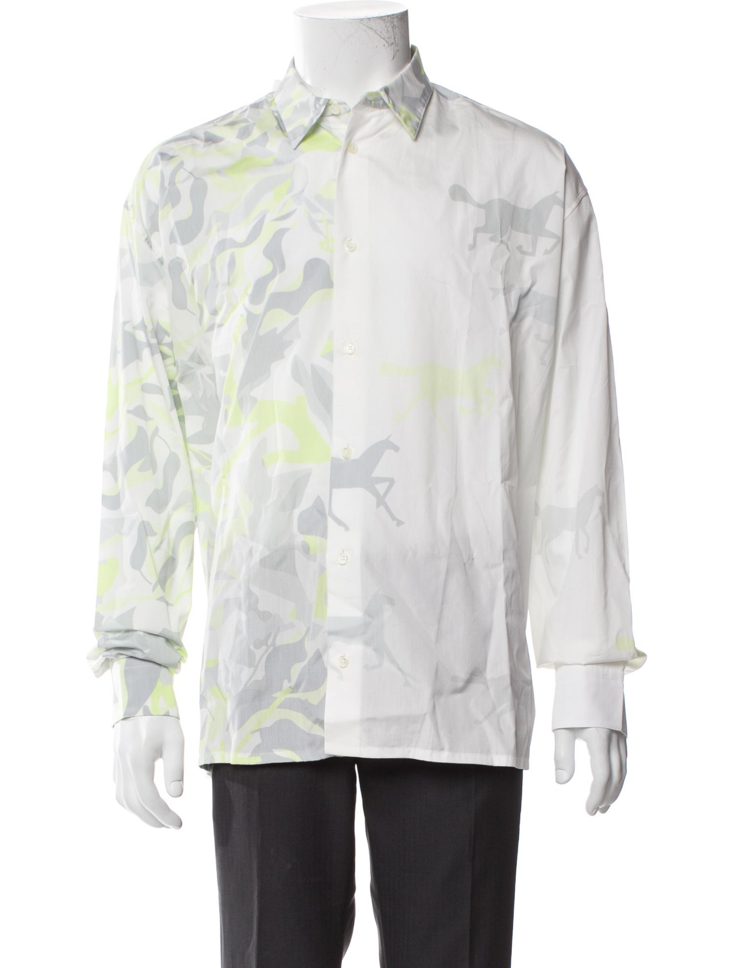 Hermès Printed Long Sleeve Shirt