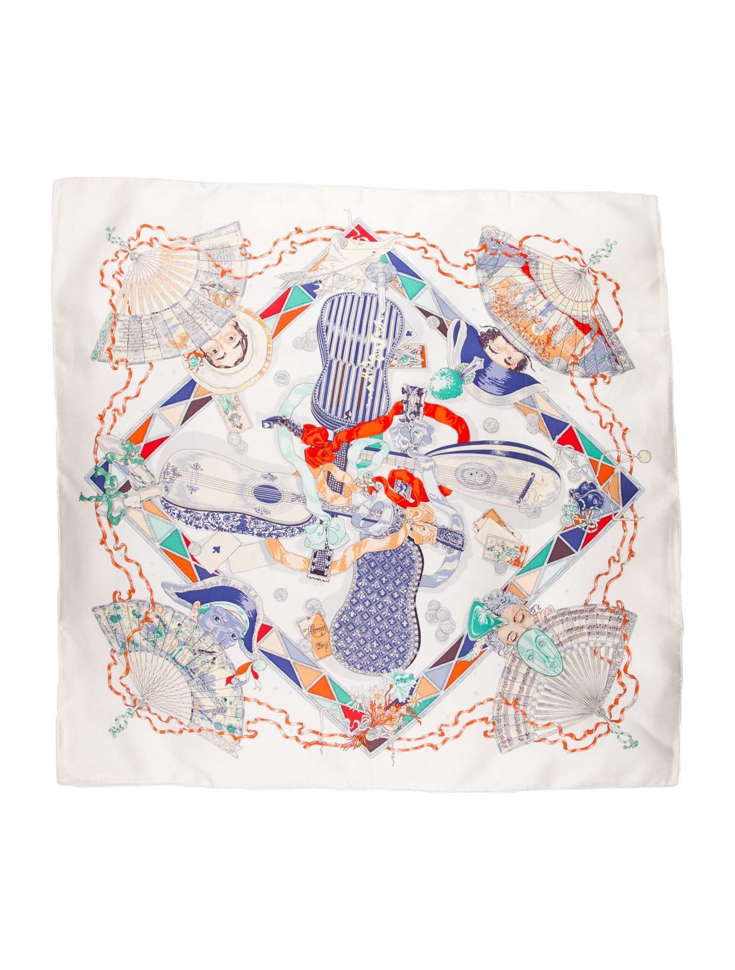 Hermès Au Clair de la Lune Silk Scarf