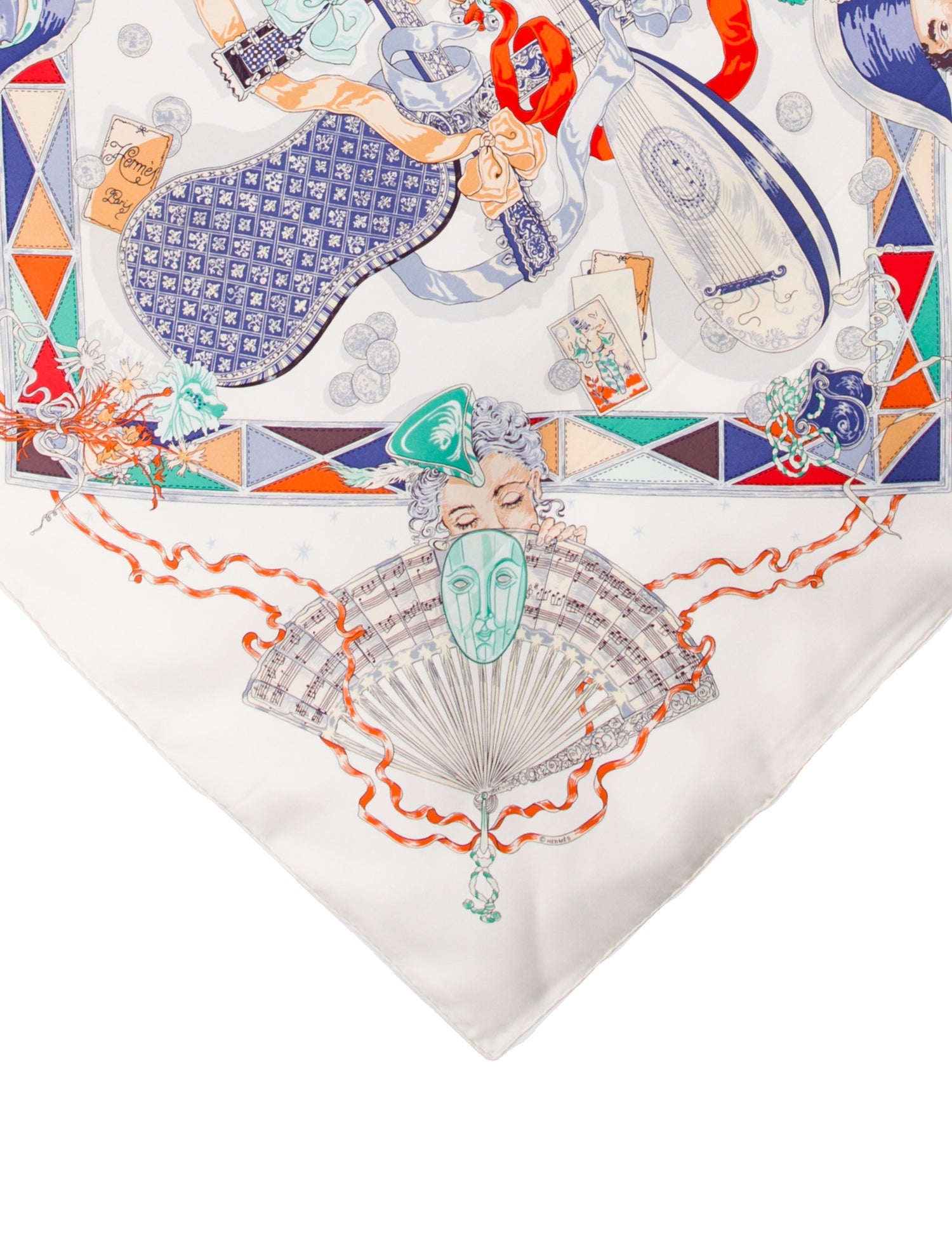 Hermès Au Clair de la Lune Silk Scarf