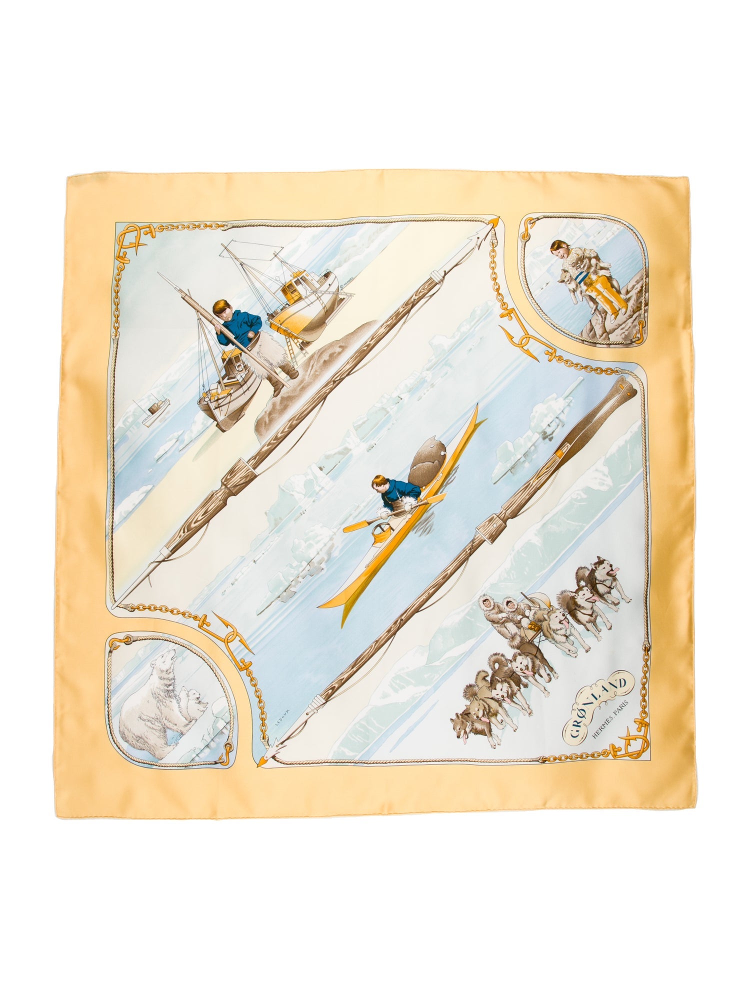 Hermès Grønland Silk Scarf