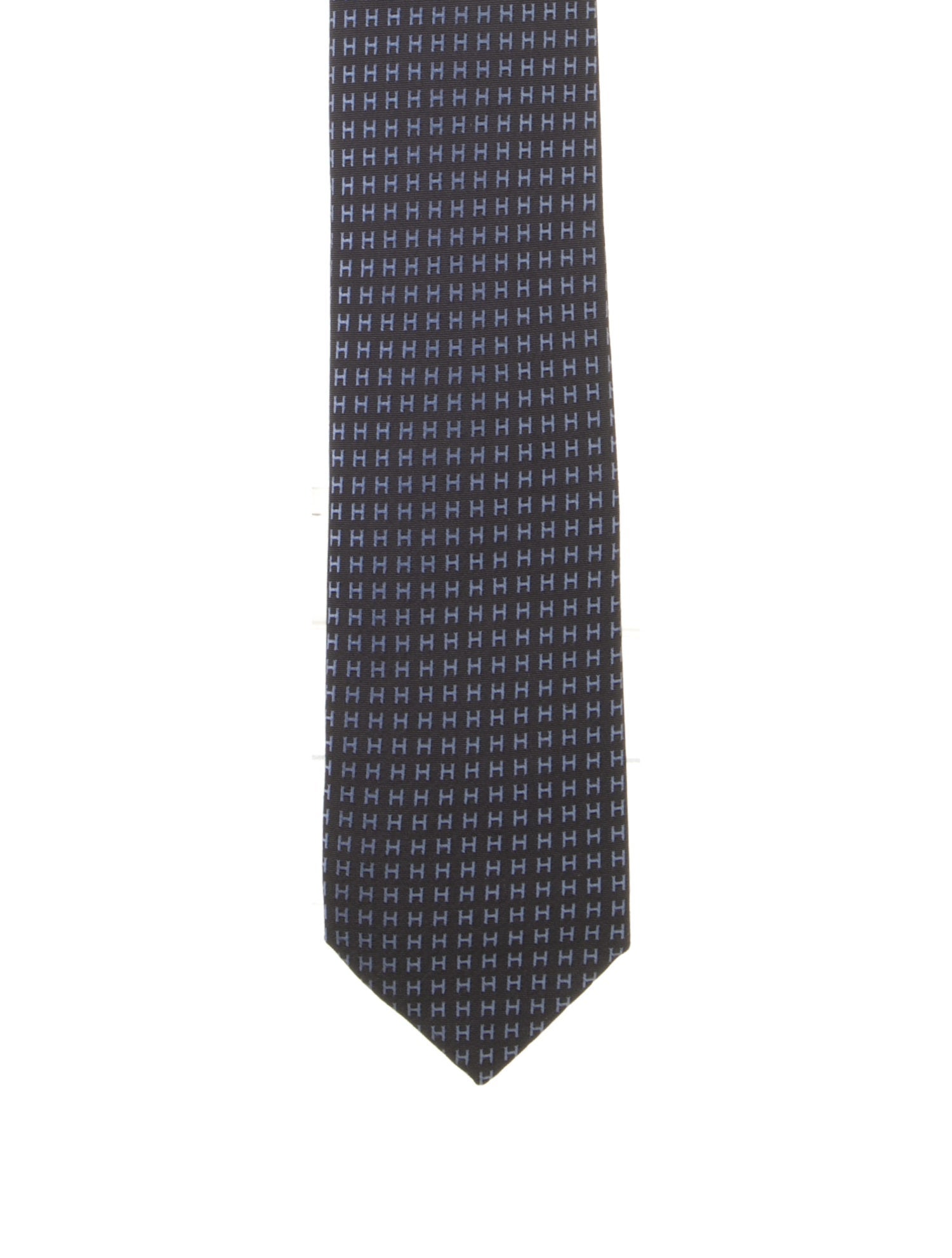 Hermès pattern silk tie