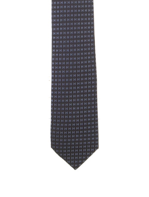 Hermès pattern silk tie