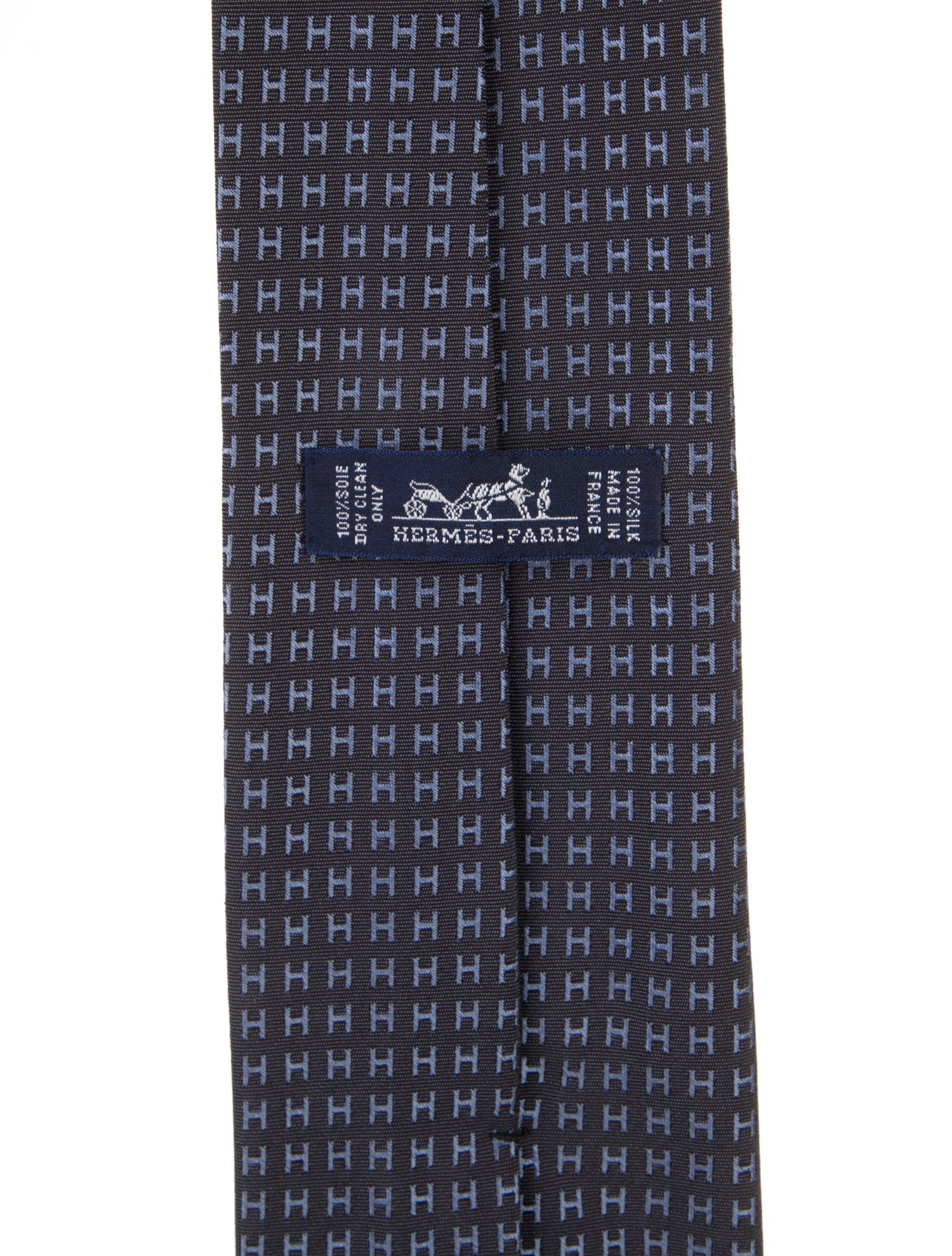 Hermès pattern silk tie