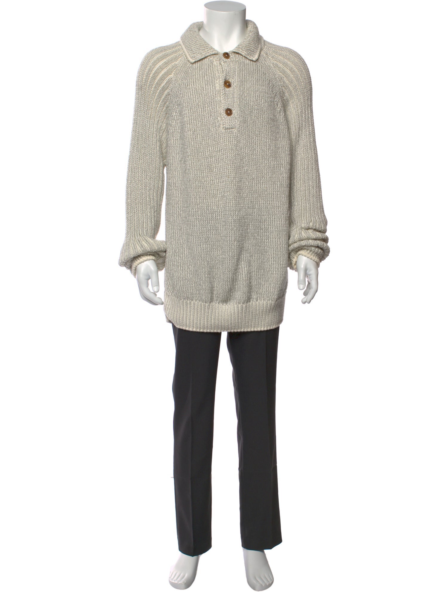 Hermès Collar Long Sleeve Cardigan