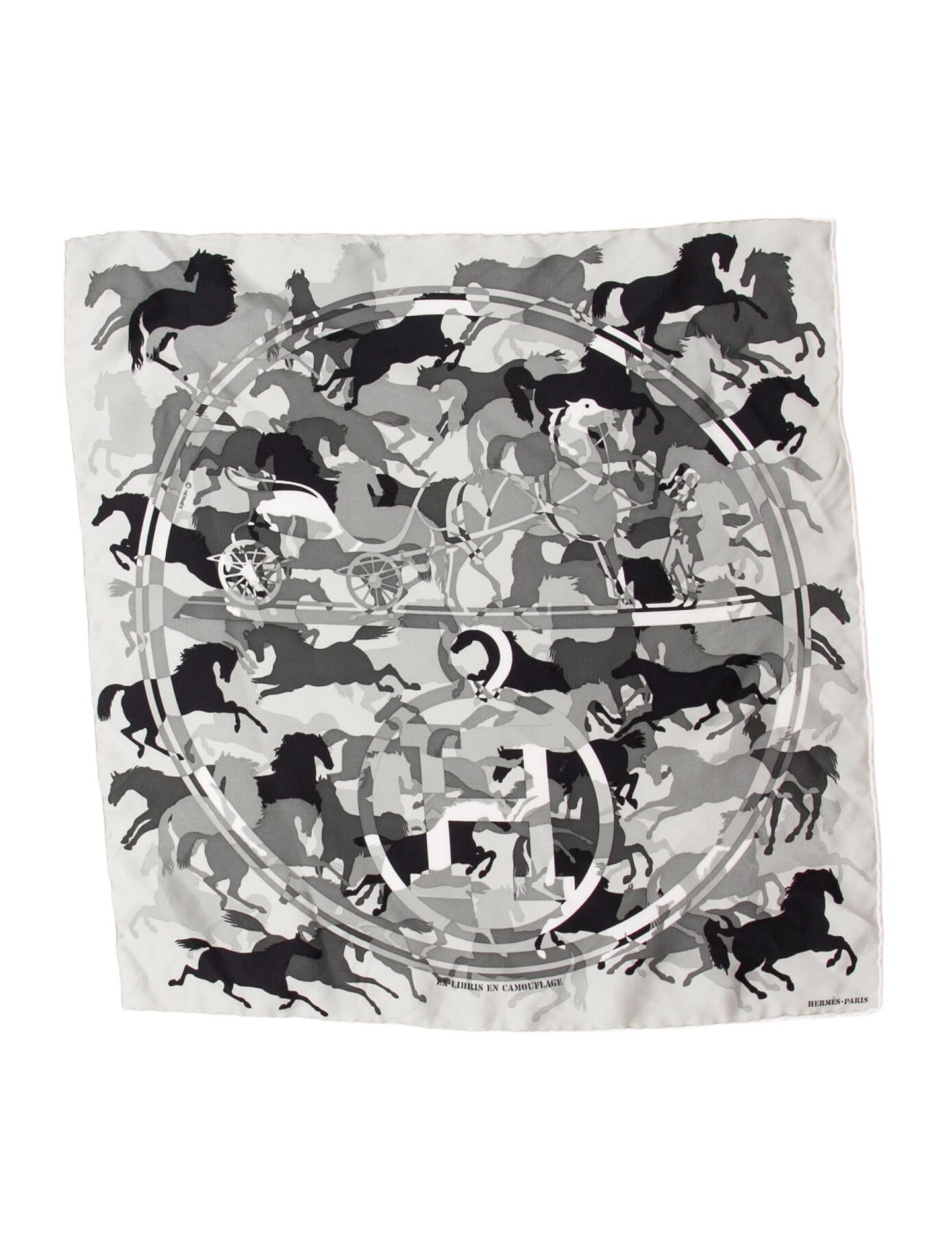 Hermès Pattern Silk Pocket Square