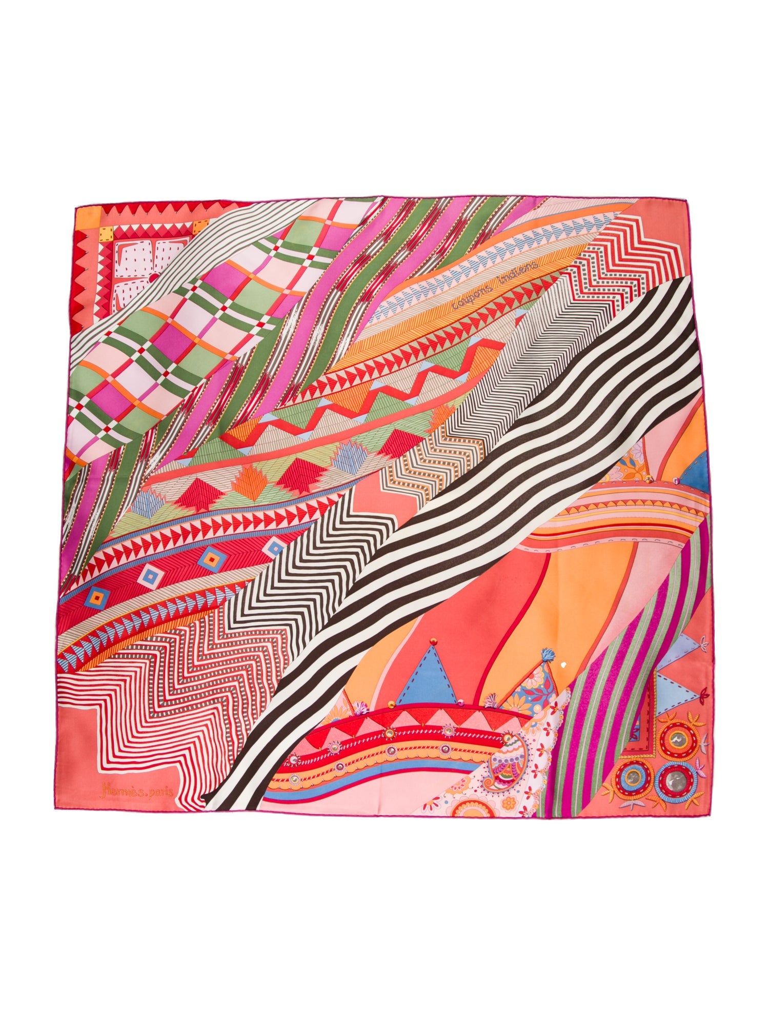 Hermès Coupons Indiens Silk Scarf