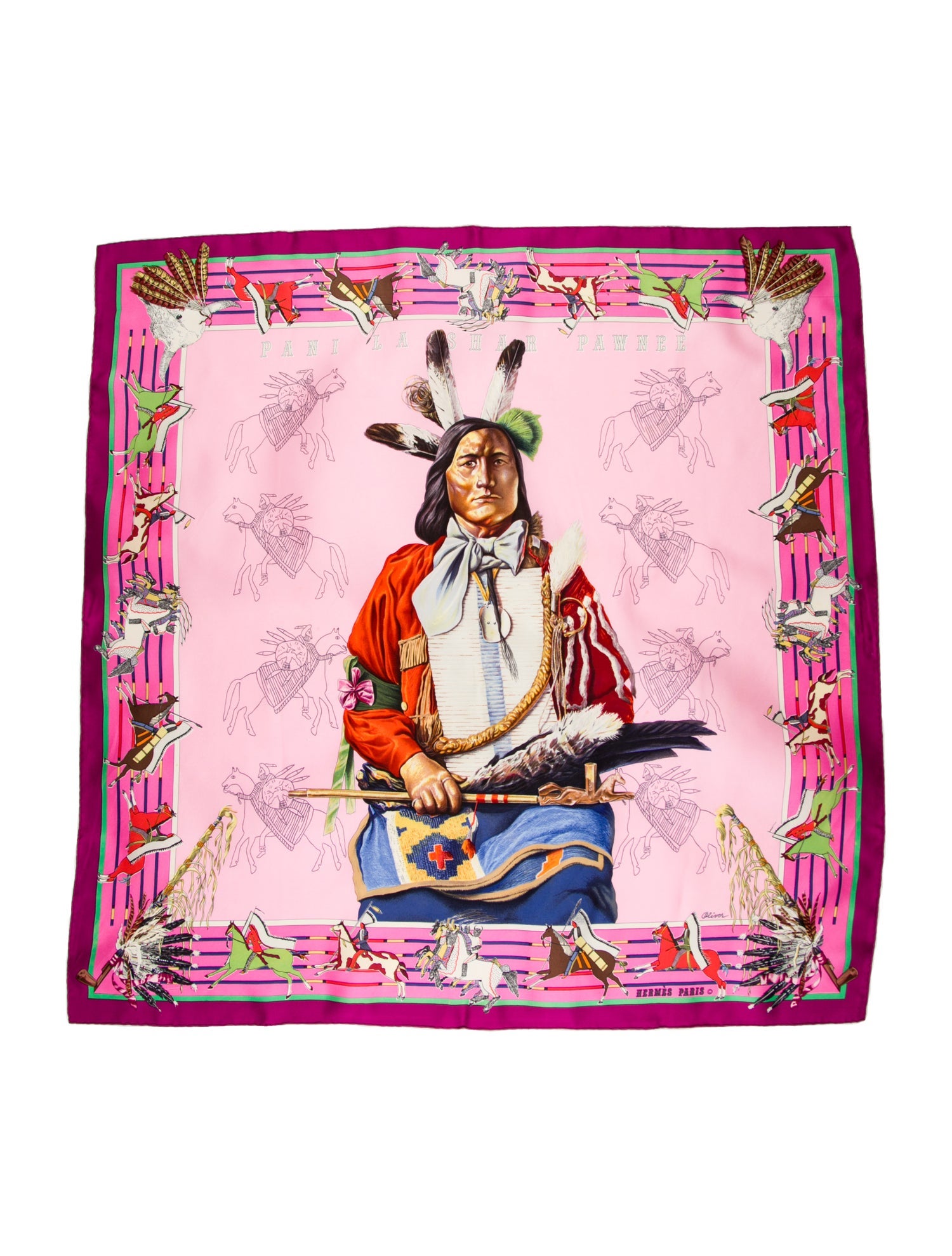 Hermès Pani La Shar Pawnee Silk Scarf