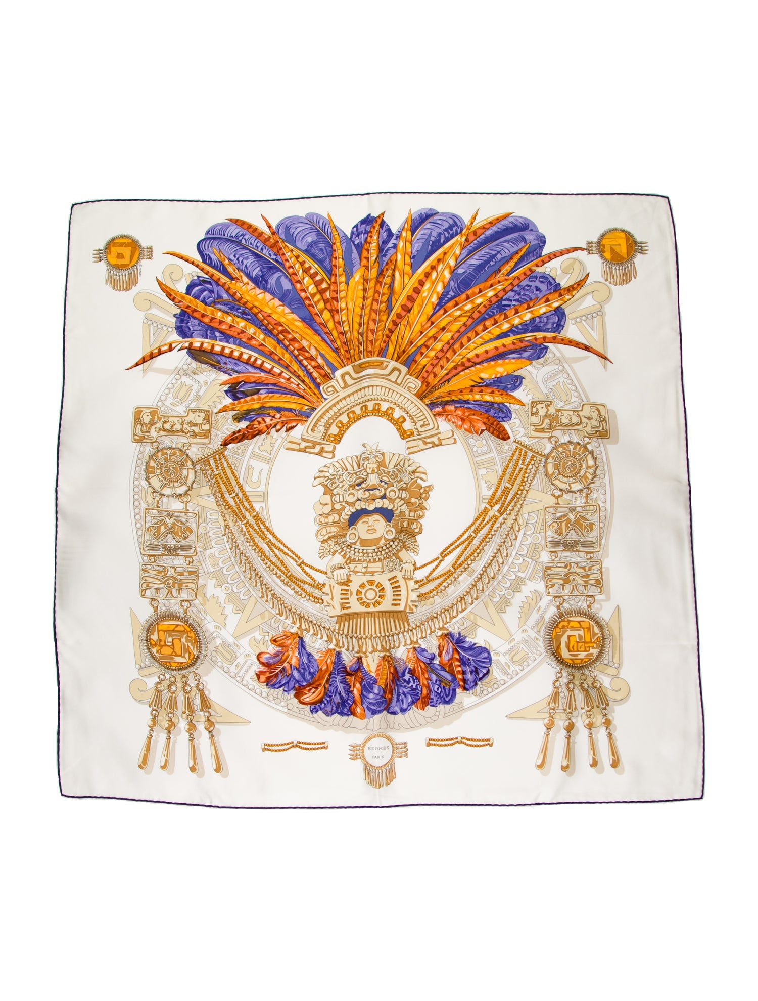 Hermès Aztec Silk Scarf